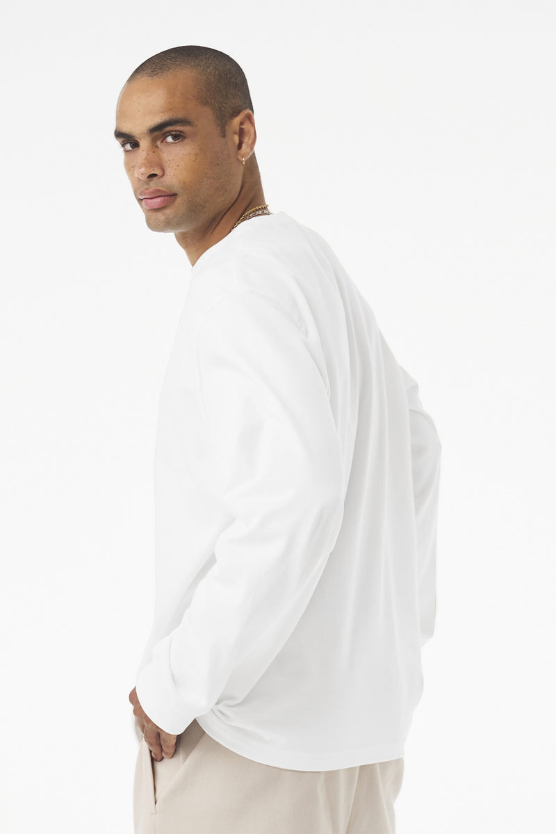 BELLA+CANVAS Unisex 7.5-Ounce Heavyweight Long Sleeve Tee - White