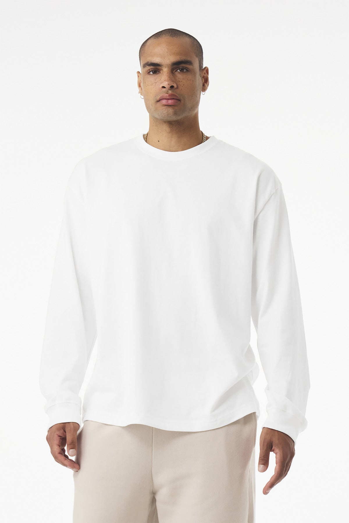 BELLA+CANVAS Unisex 7.5-Ounce Heavyweight Long Sleeve Tee - White