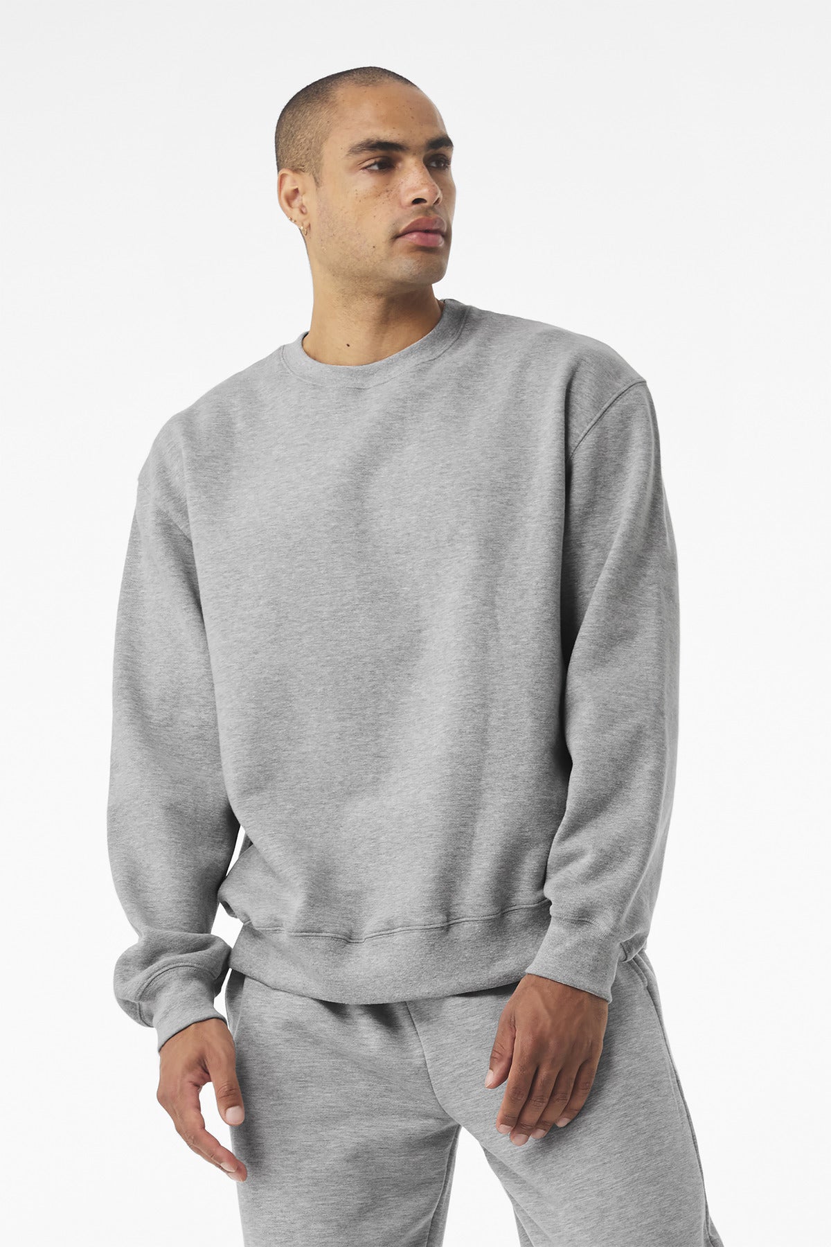BELLA+CANVAS Unisex 10-Ounce Heavyweight Crewneck Sweatshirt - Athletic Heather