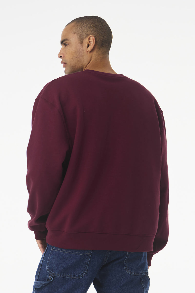 BELLA+CANVAS Unisex 10-Ounce Heavyweight Crewneck Sweatshirt - Maroon
