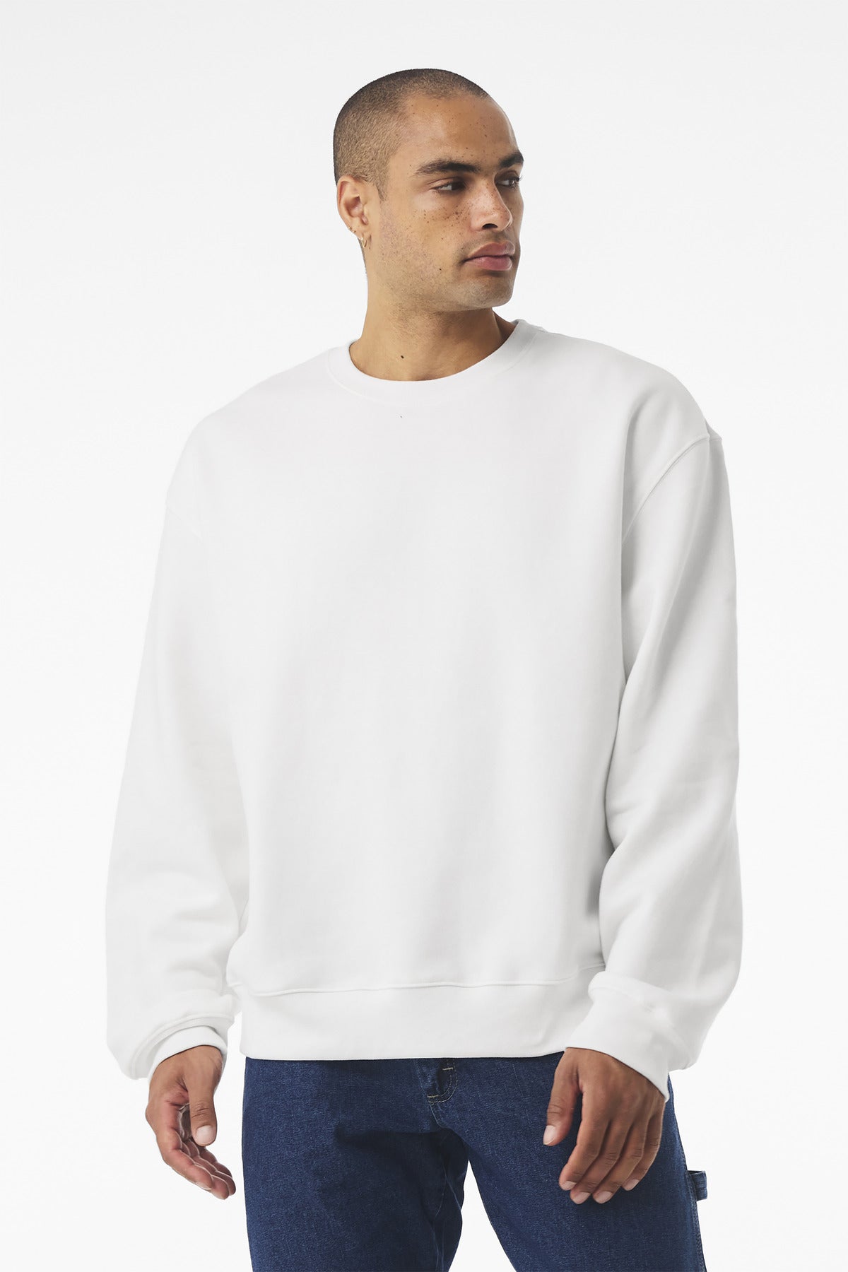 BELLA+CANVAS Unisex 10-Ounce Heavyweight Crewneck Sweatshirt - White