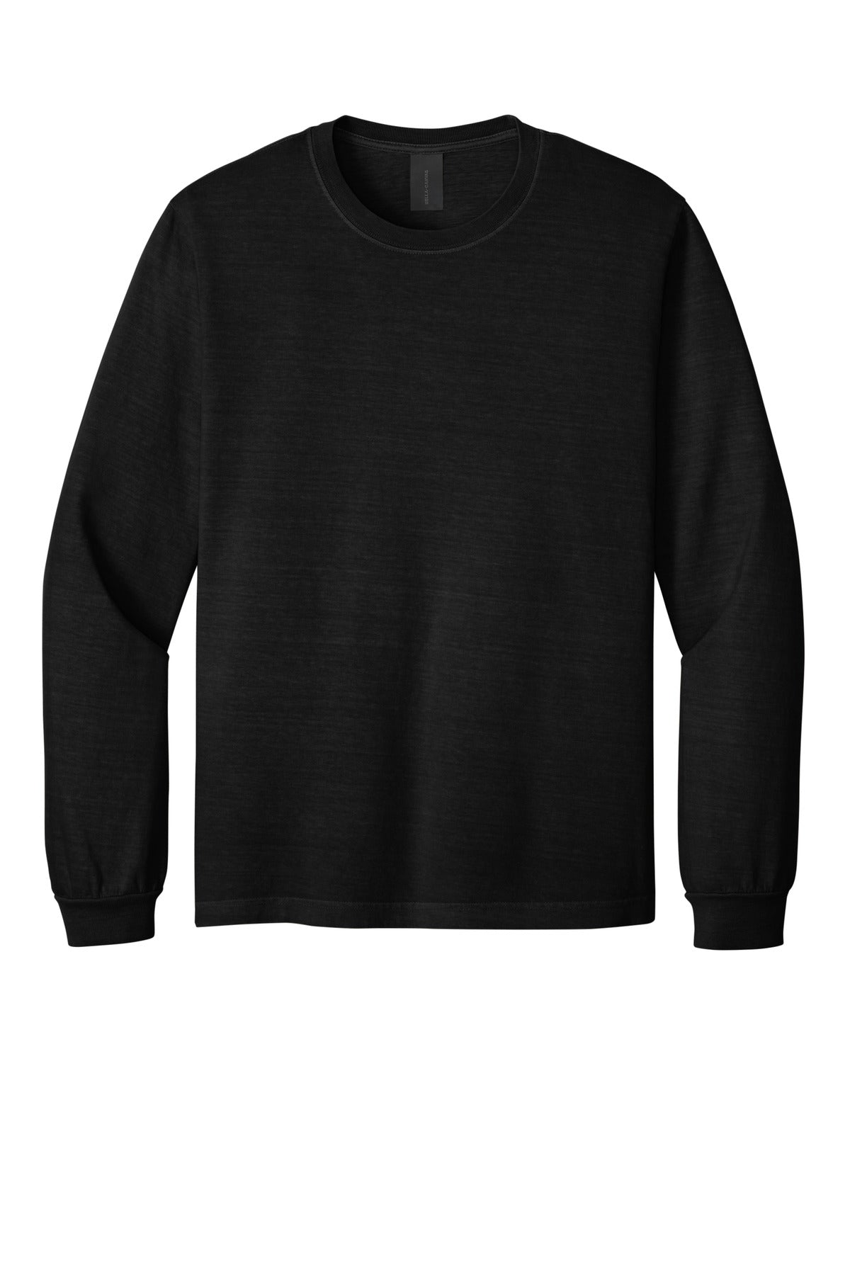BELLA+CANVAS Unisex Heavyweight Garment-Dyed Long Sleeve Tee - Black