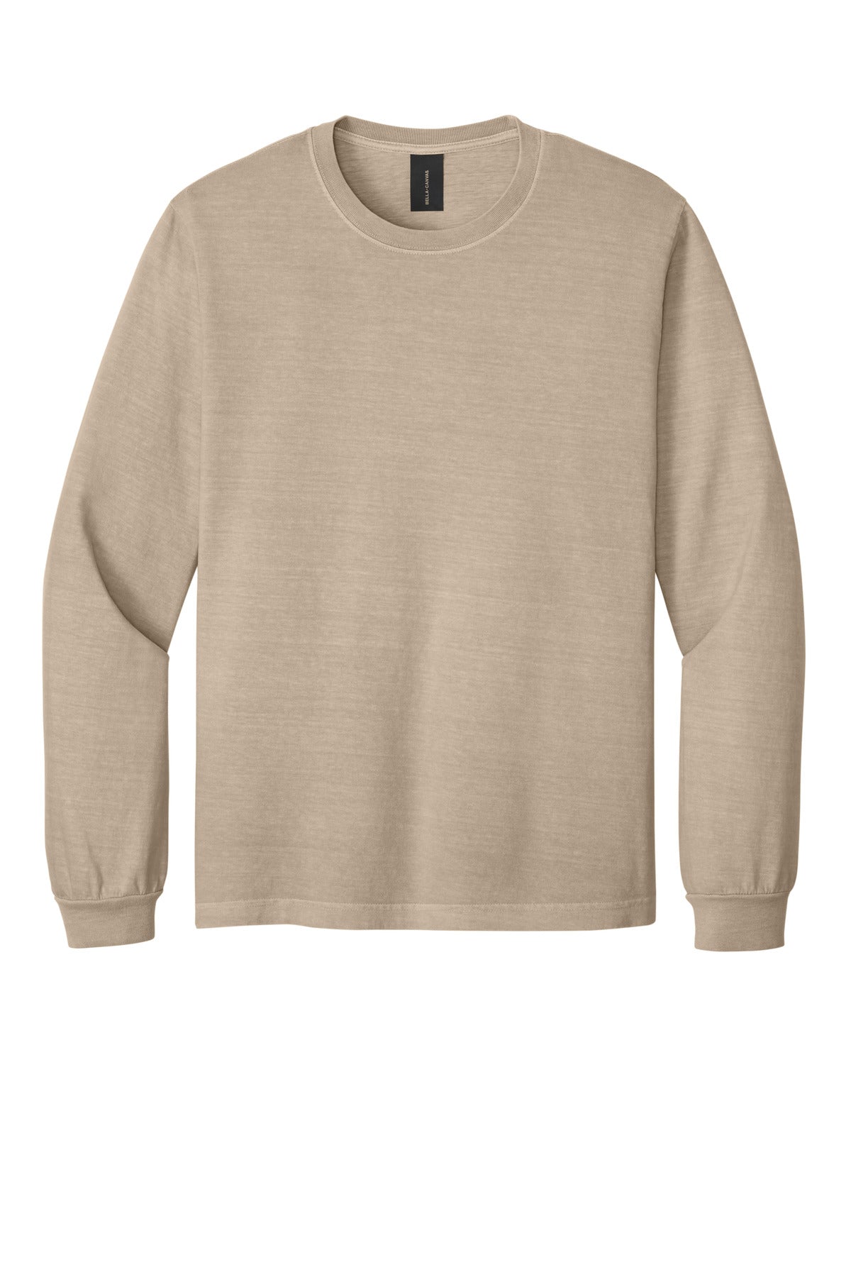 BELLA+CANVAS Unisex Heavyweight Garment-Dyed Long Sleeve Tee - Khaki