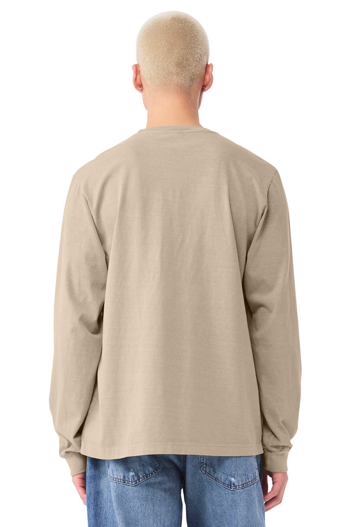 BELLA+CANVAS Unisex Heavyweight Garment-Dyed Long Sleeve Tee - Khaki