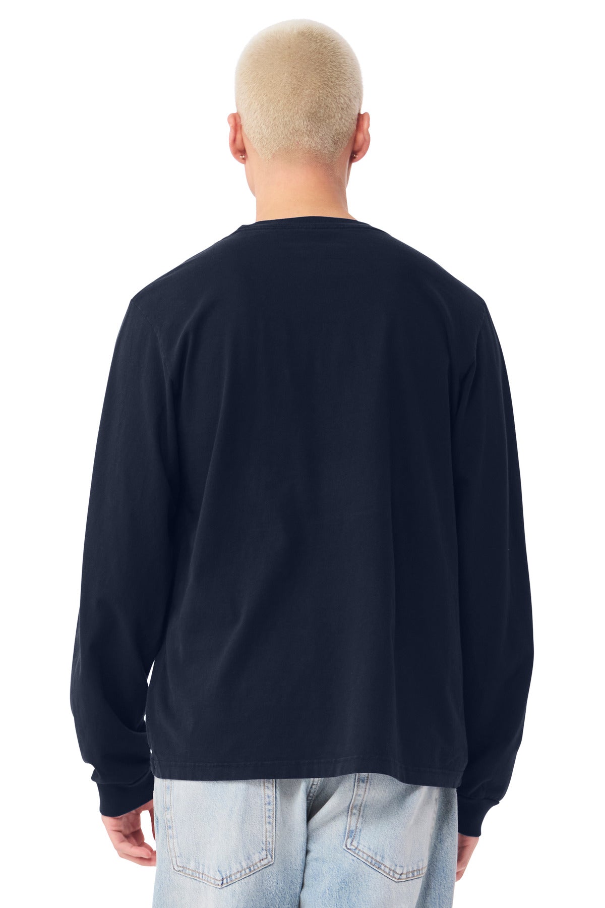 BELLA+CANVAS Unisex Heavyweight Garment-Dyed Long Sleeve Tee - Navy