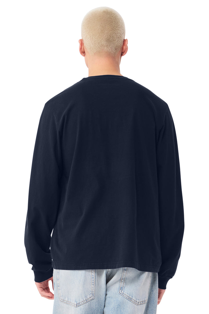 BELLA+CANVAS Unisex Heavyweight Garment-Dyed Long Sleeve Tee - Navy
