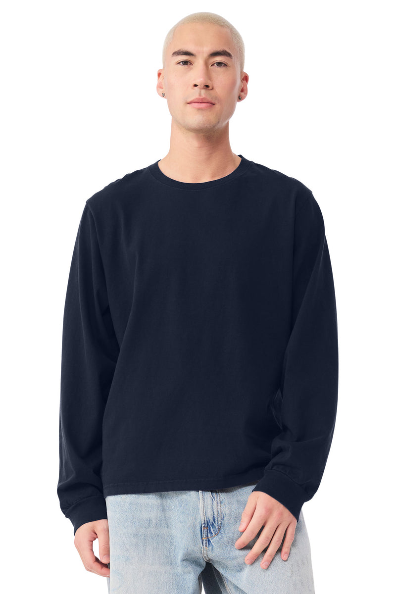 BELLA+CANVAS Unisex Heavyweight Garment-Dyed Long Sleeve Tee - Navy