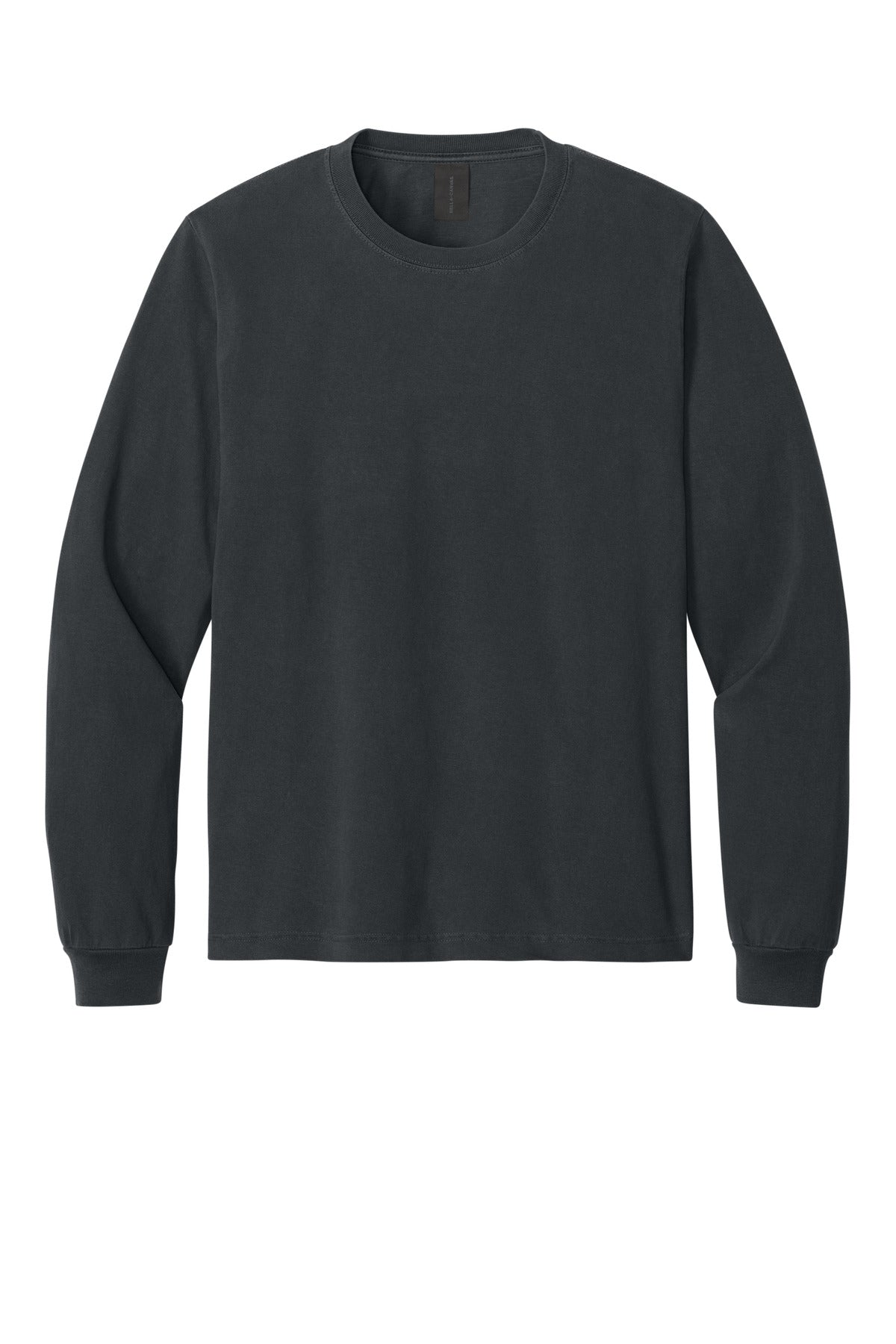 BELLA+CANVAS Unisex Heavyweight Garment-Dyed Long Sleeve Tee - Washed Black