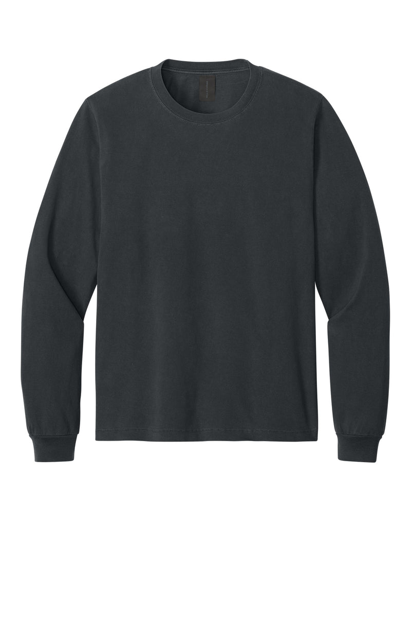 BELLA+CANVAS Unisex Heavyweight Garment-Dyed Long Sleeve Tee - Washed Black