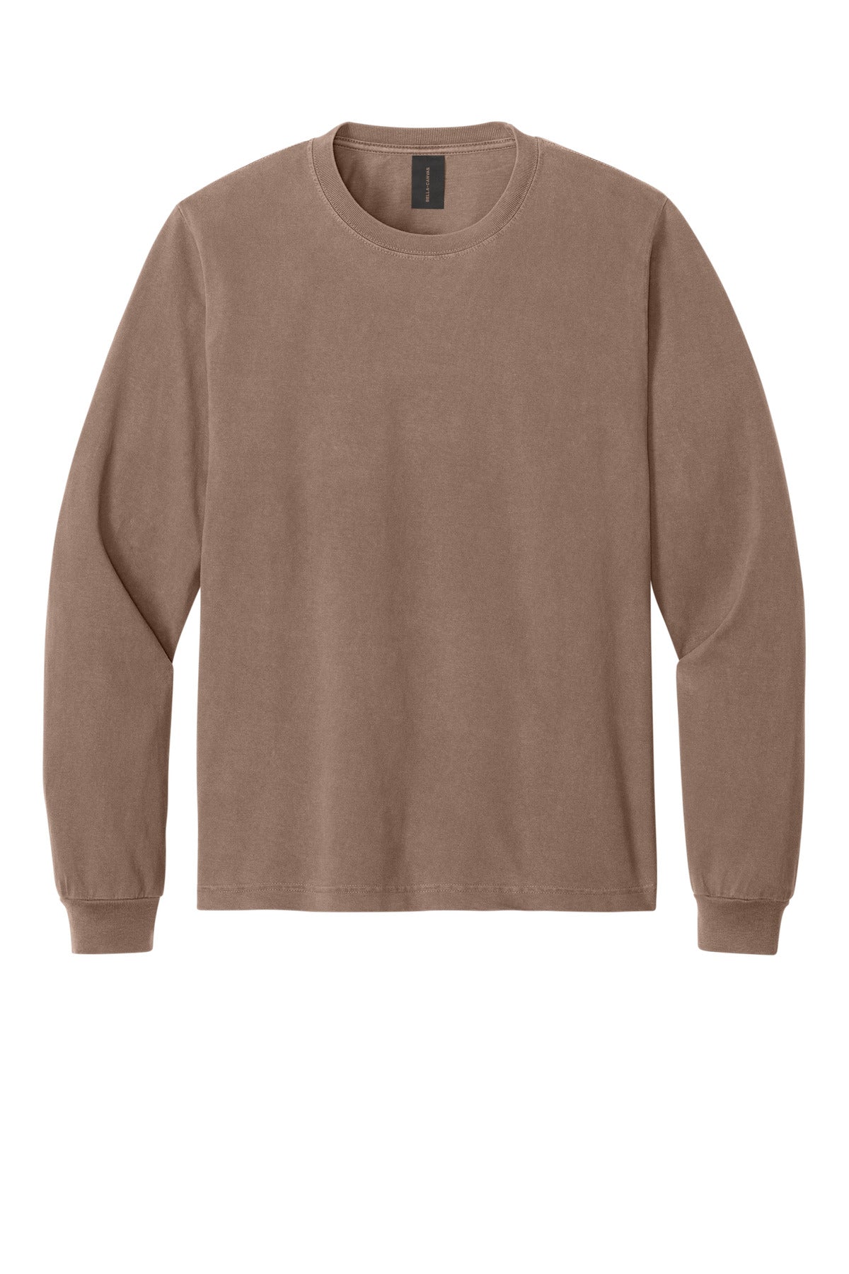 BELLA+CANVAS Unisex Heavyweight Garment-Dyed Long Sleeve Tee - Washed Cocoa