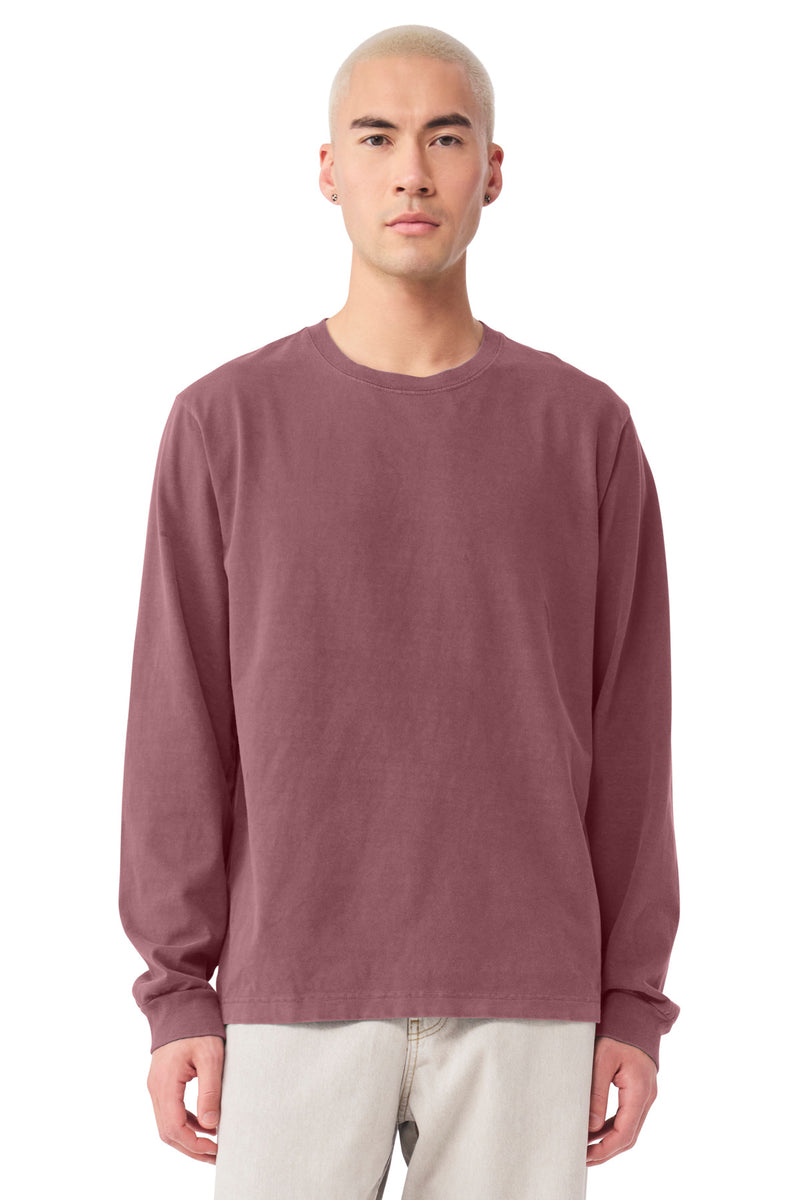 BELLA+CANVAS Unisex Heavyweight Garment-Dyed Long Sleeve Tee - Washed Maroon