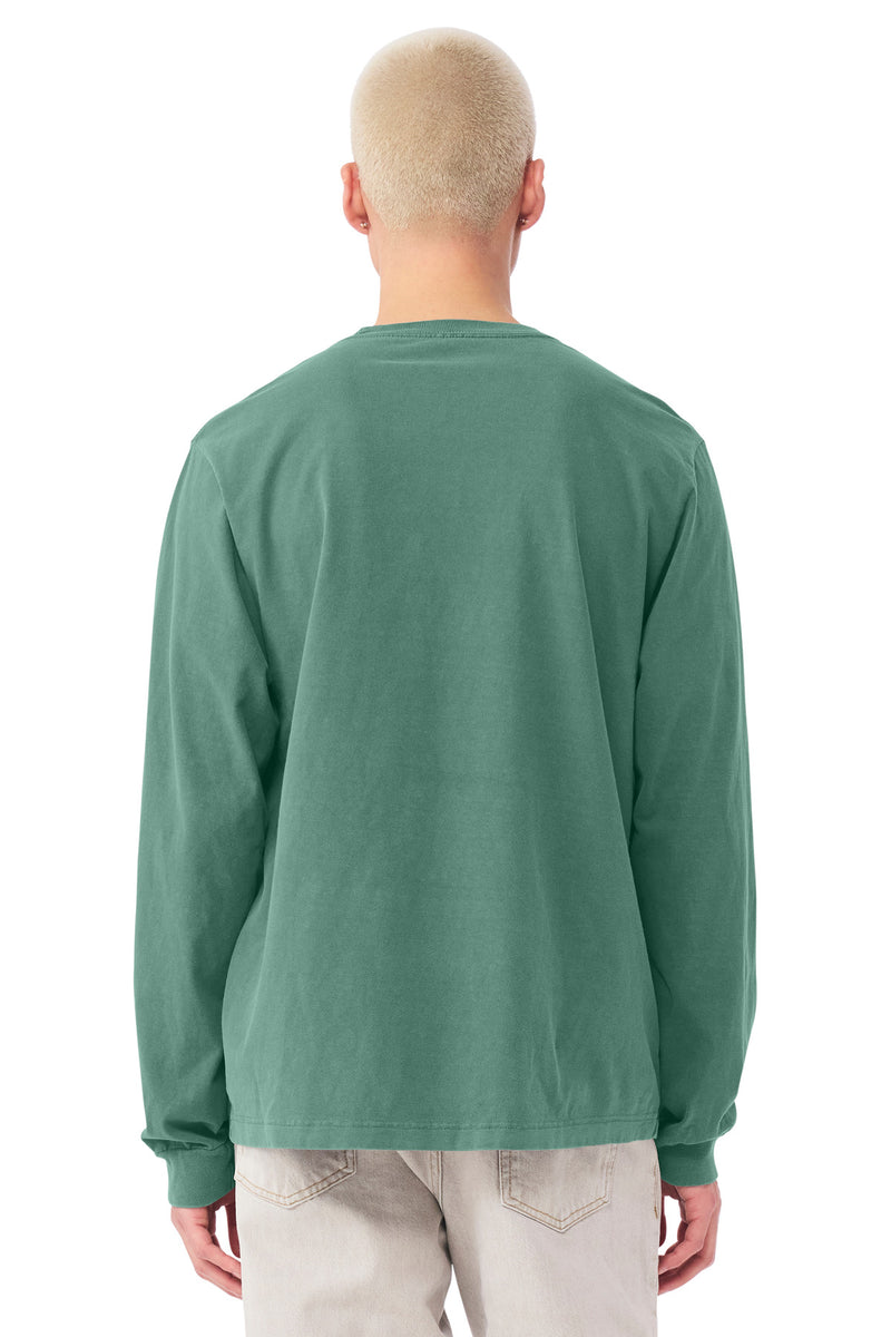 BELLA+CANVAS Unisex Heavyweight Garment-Dyed Long Sleeve Tee - Washed Pine