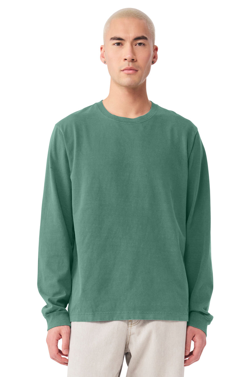 BELLA+CANVAS Unisex Heavyweight Garment-Dyed Long Sleeve Tee - Washed Pine