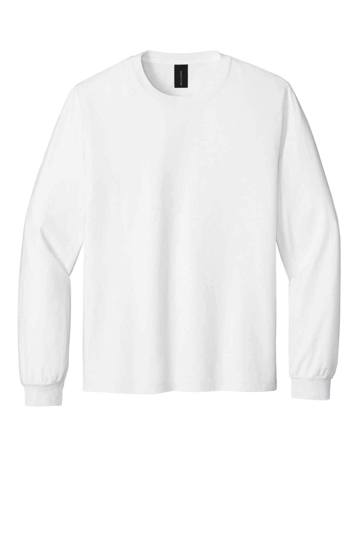 BELLA+CANVAS Unisex Heavyweight Garment-Dyed Long Sleeve Tee - White