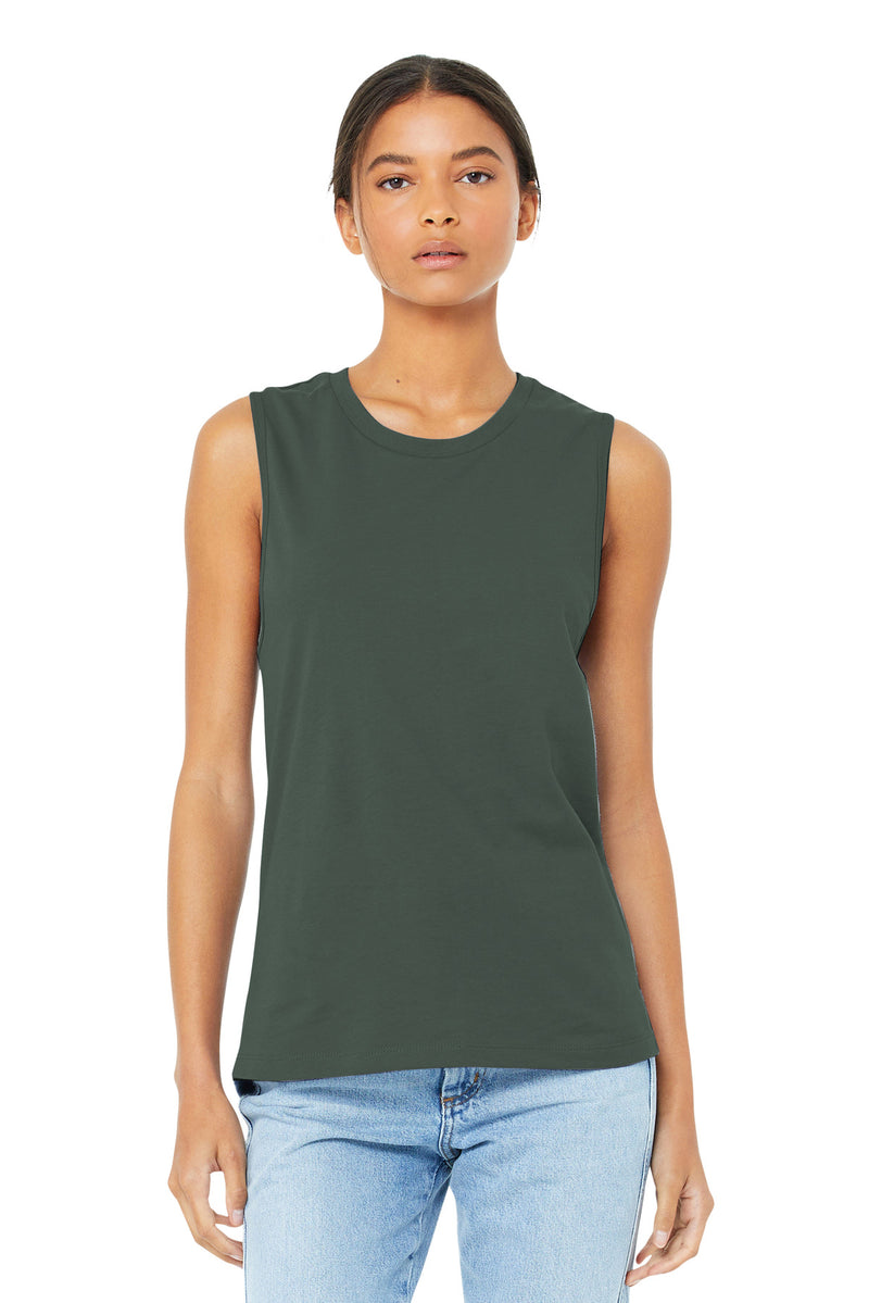 BELLA+CANVAS  Women's Jersey Muscle Tank - Military Green