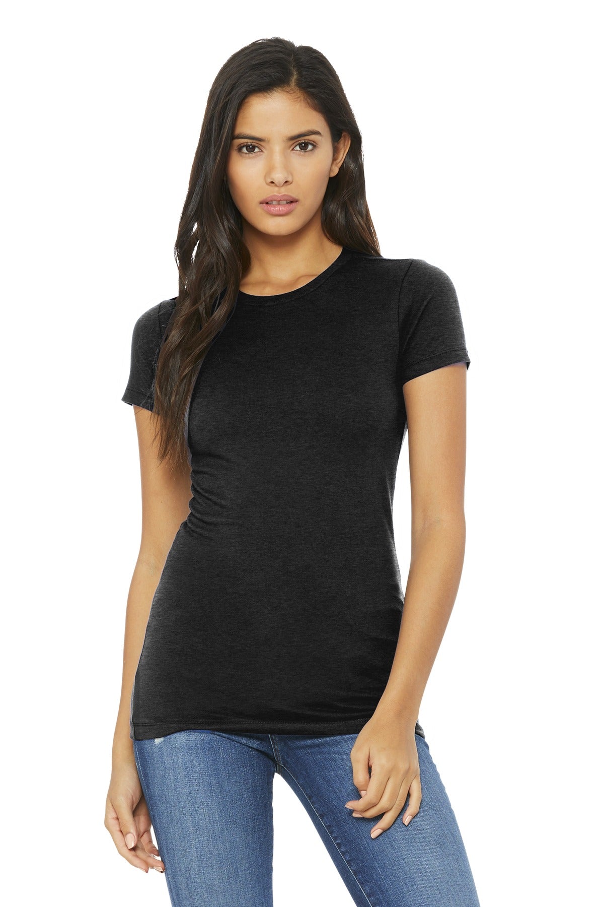 BELLA+CANVAS  Women's Slim Fit Tee - Black Heather