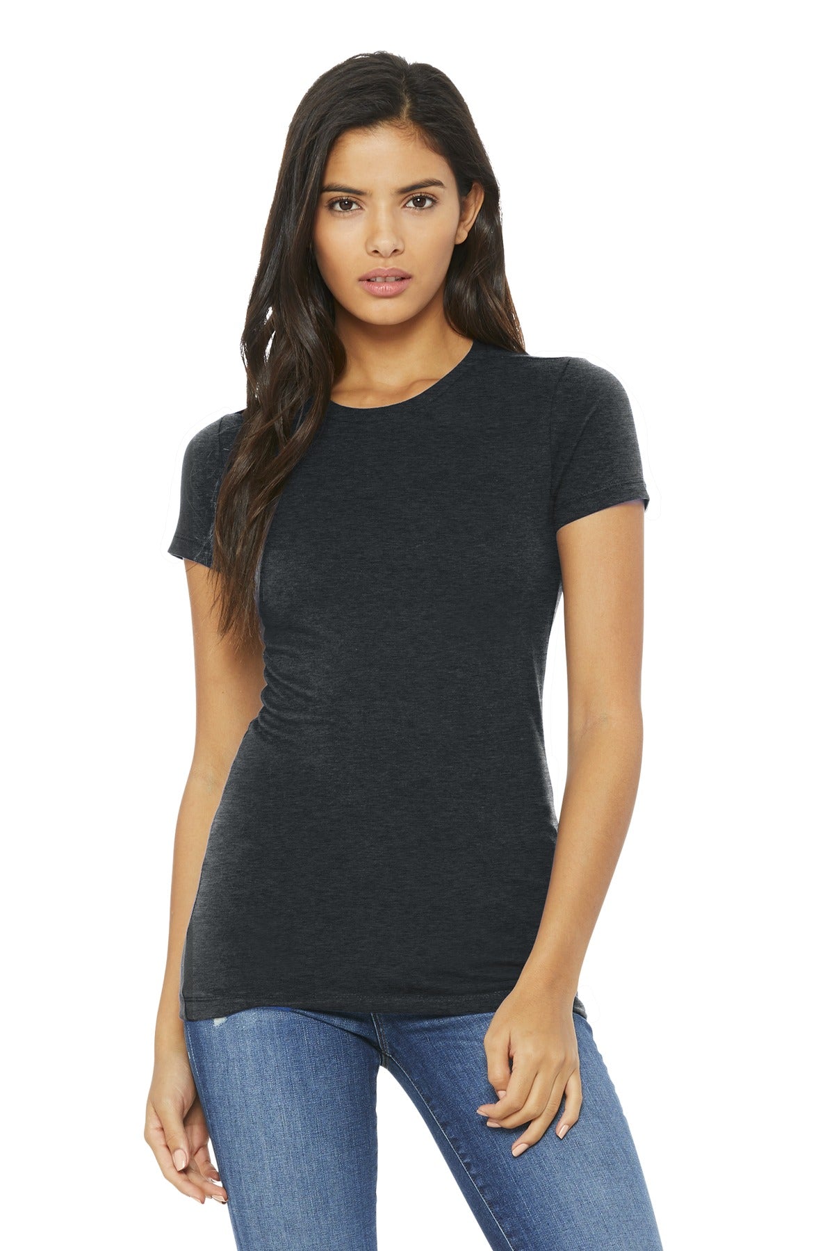 BELLA+CANVAS  Women's Slim Fit Tee - Dark Grey Heather