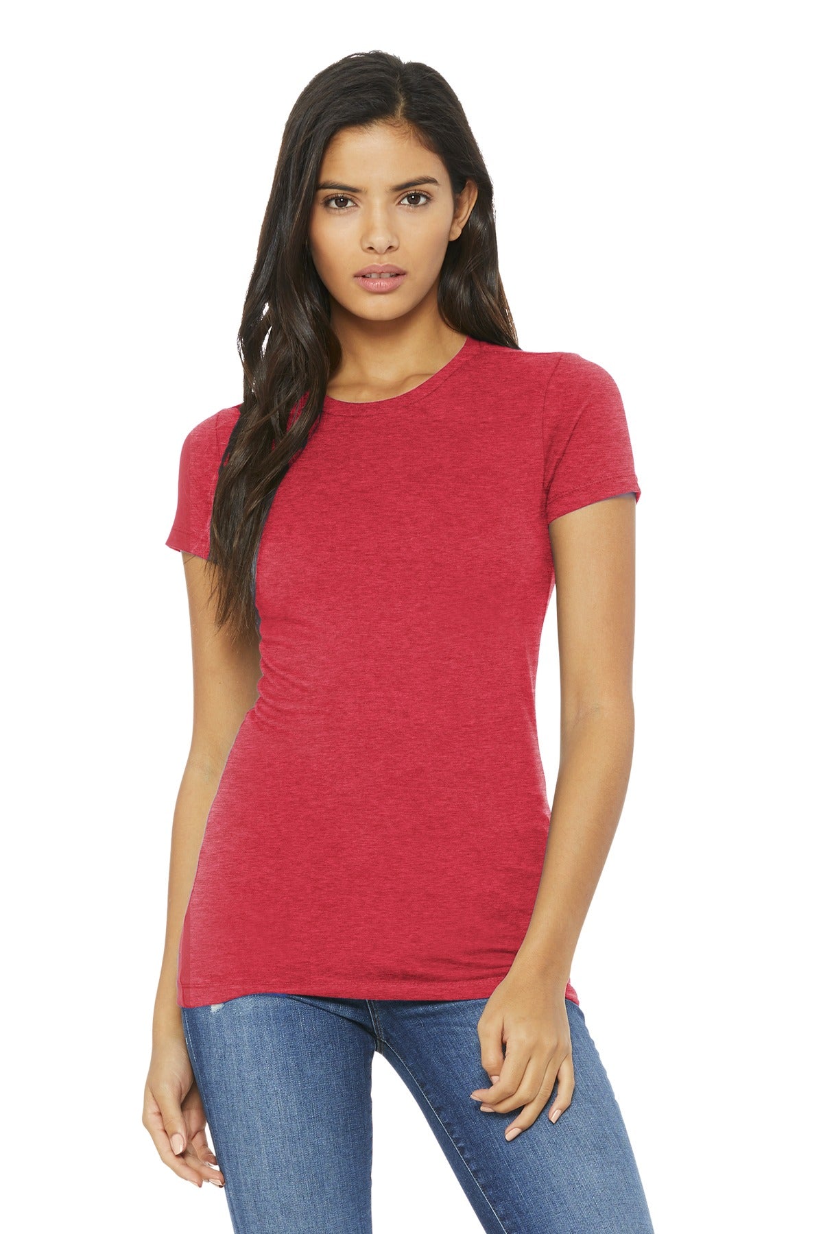 BELLA+CANVAS  Women's Slim Fit Tee - Heather Red