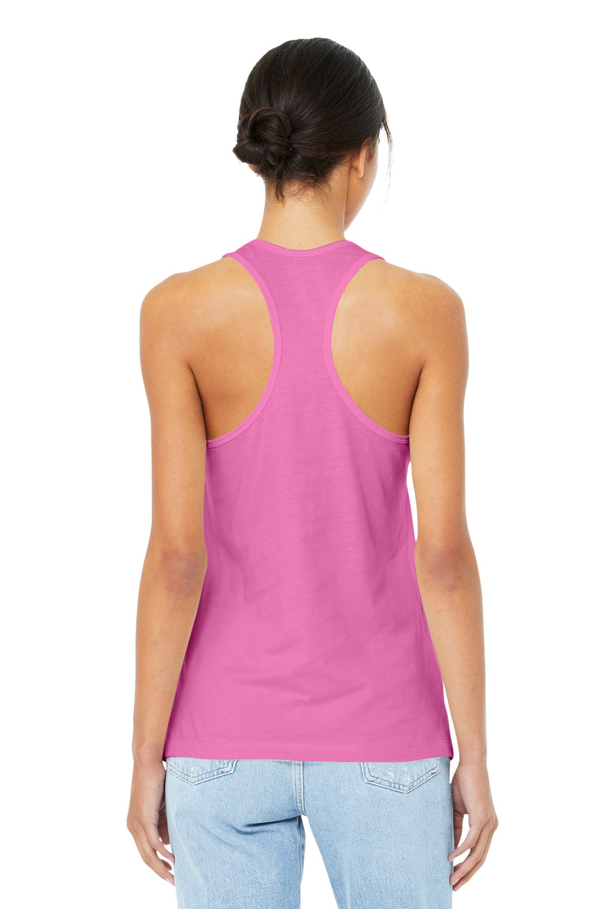BELLA+CANVAS  Women's Jersey Racerback Tank - Charity Pink