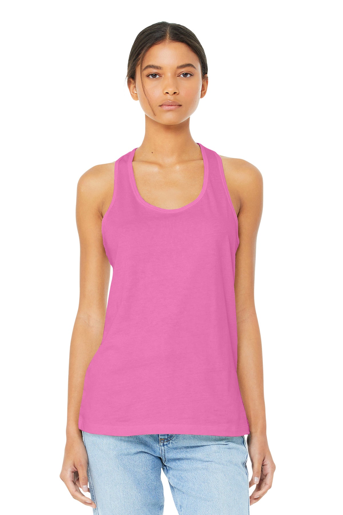 BELLA+CANVAS  Women's Jersey Racerback Tank - Charity Pink