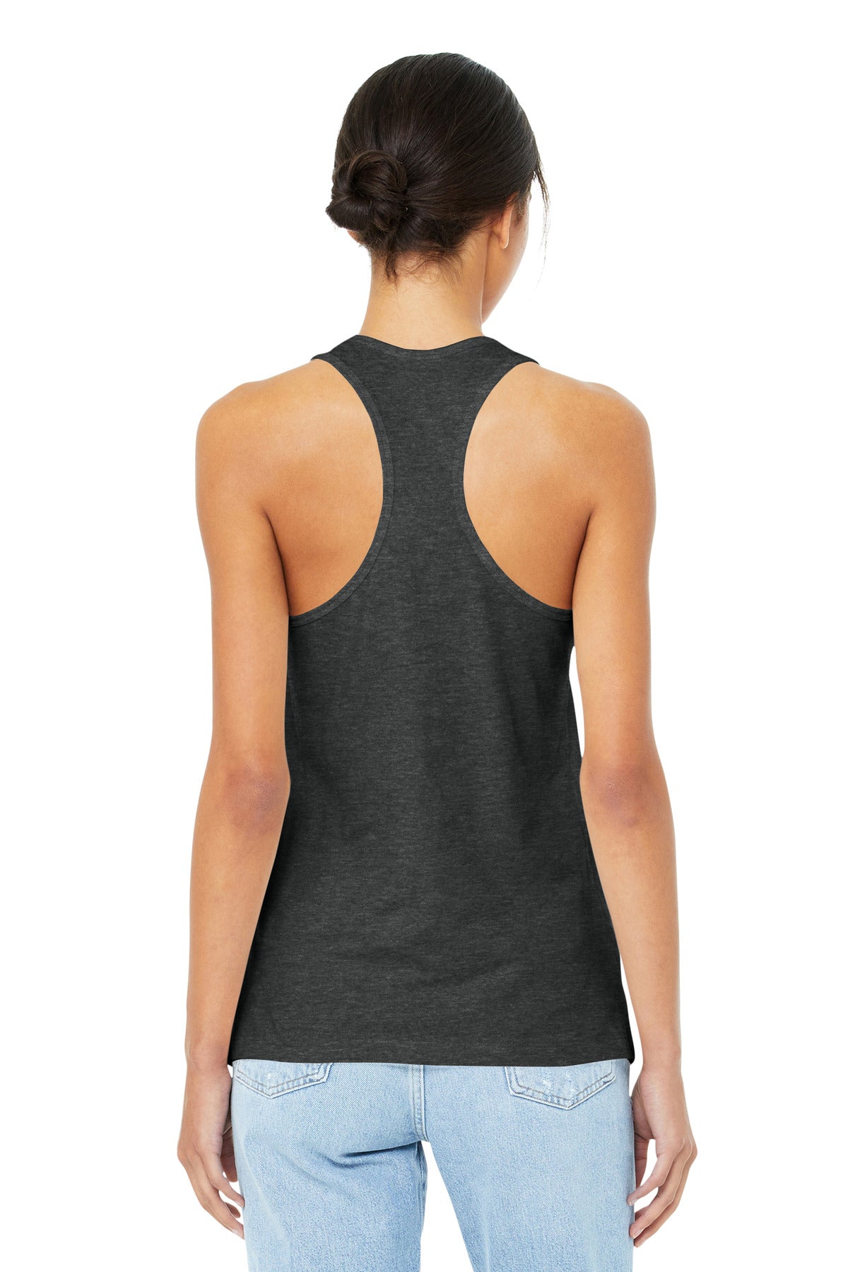 BELLA+CANVAS  Women's Jersey Racerback Tank - Dark Grey Heather