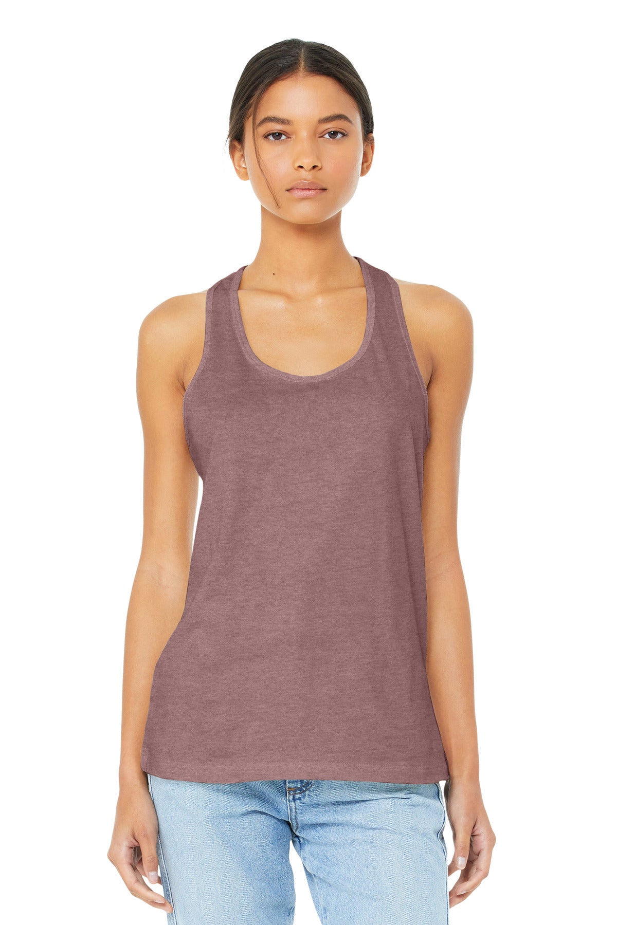 BELLA+CANVAS  Women's Jersey Racerback Tank - Heather Mauve