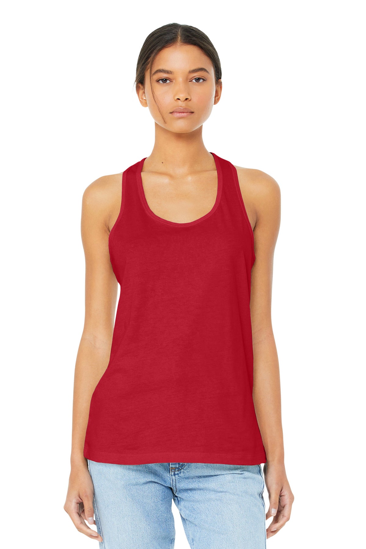 BELLA+CANVAS  Women's Jersey Racerback Tank - Red