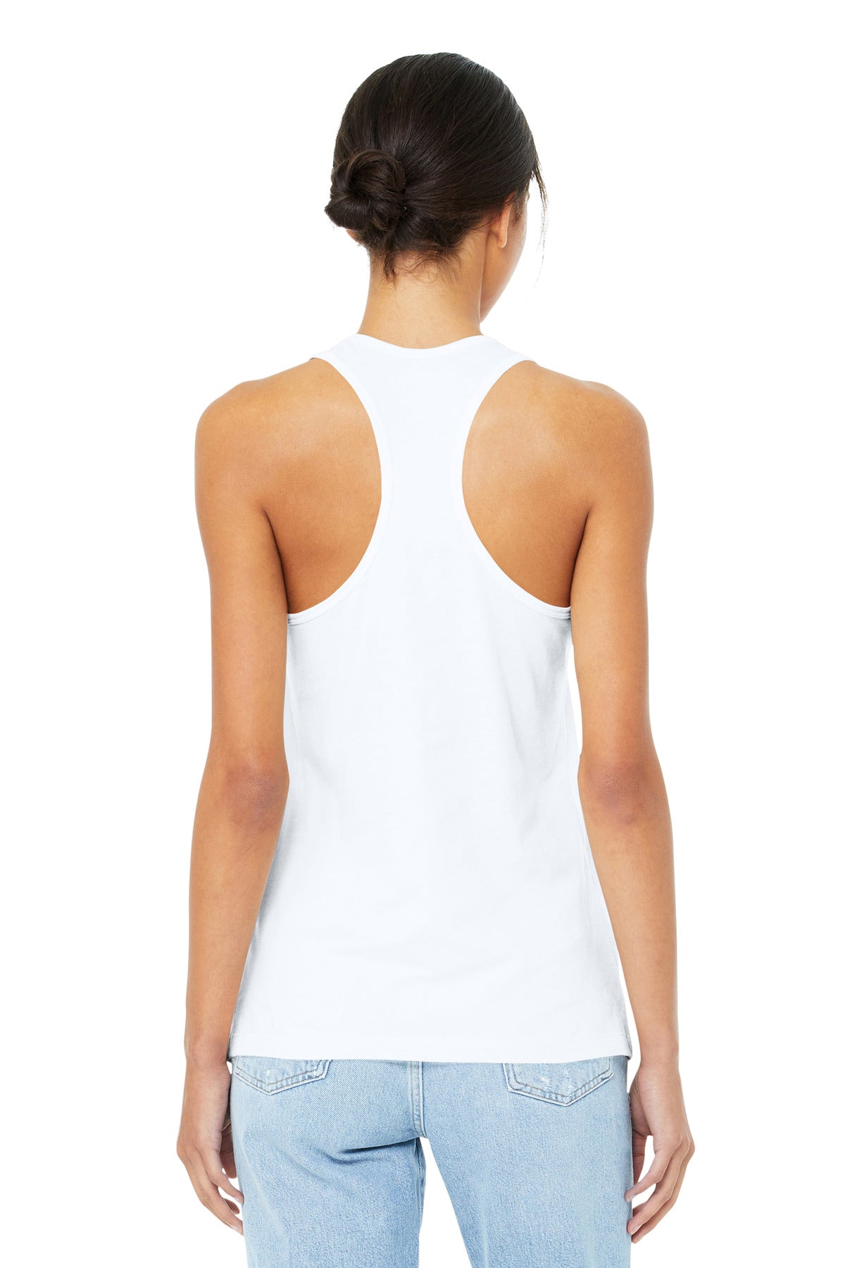 BELLA+CANVAS  Women's Jersey Racerback Tank - White