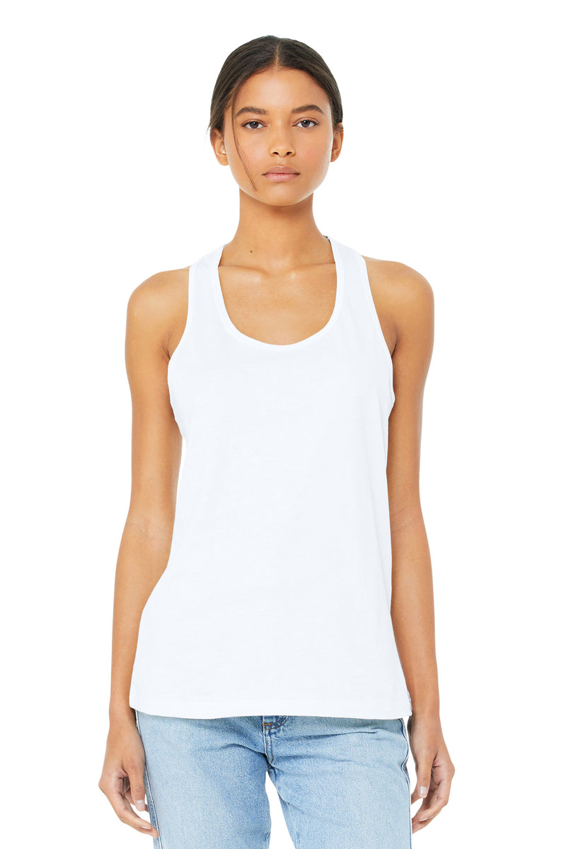BELLA+CANVAS  Women's Jersey Racerback Tank - White