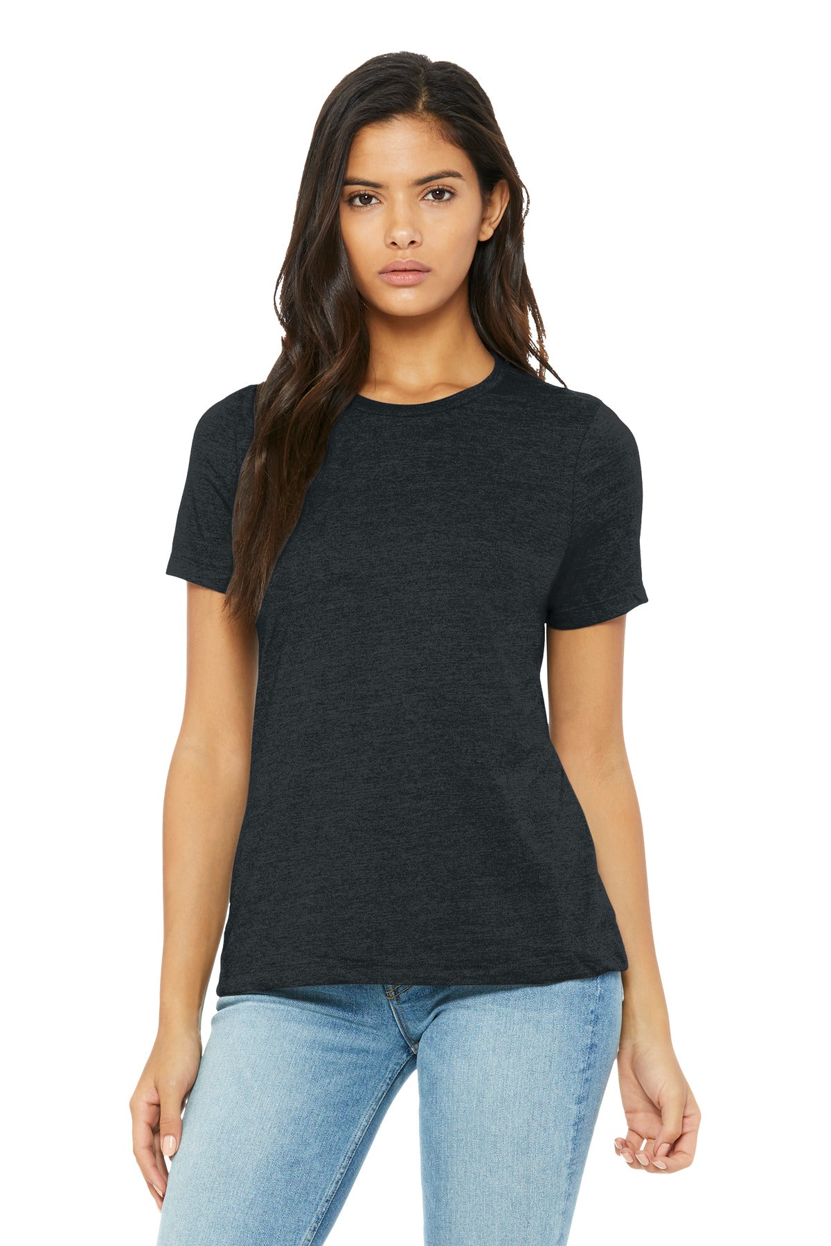 BELLA+CANVAS Women's Relaxed CVC Tee - Dark Grey Heather