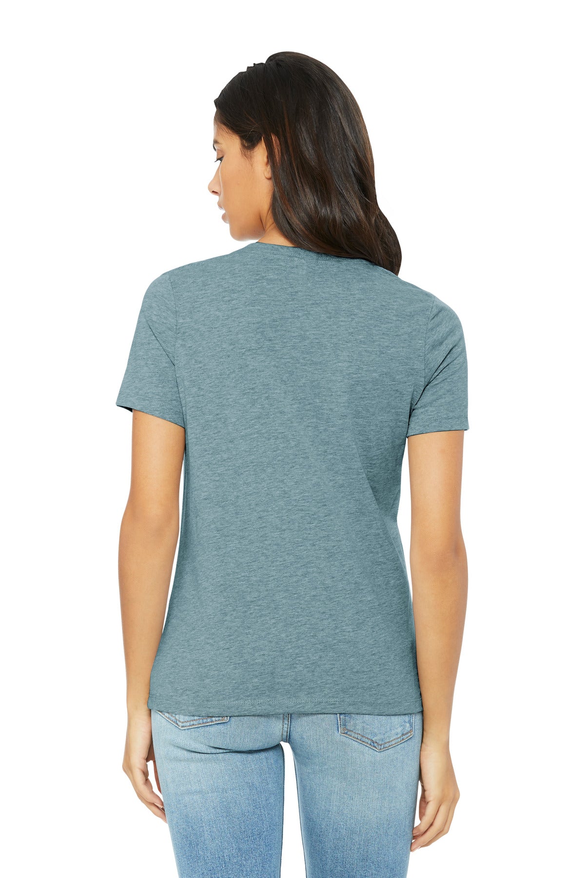 BELLA+CANVAS Women's Relaxed CVC Tee - Heather Blue Lagoon