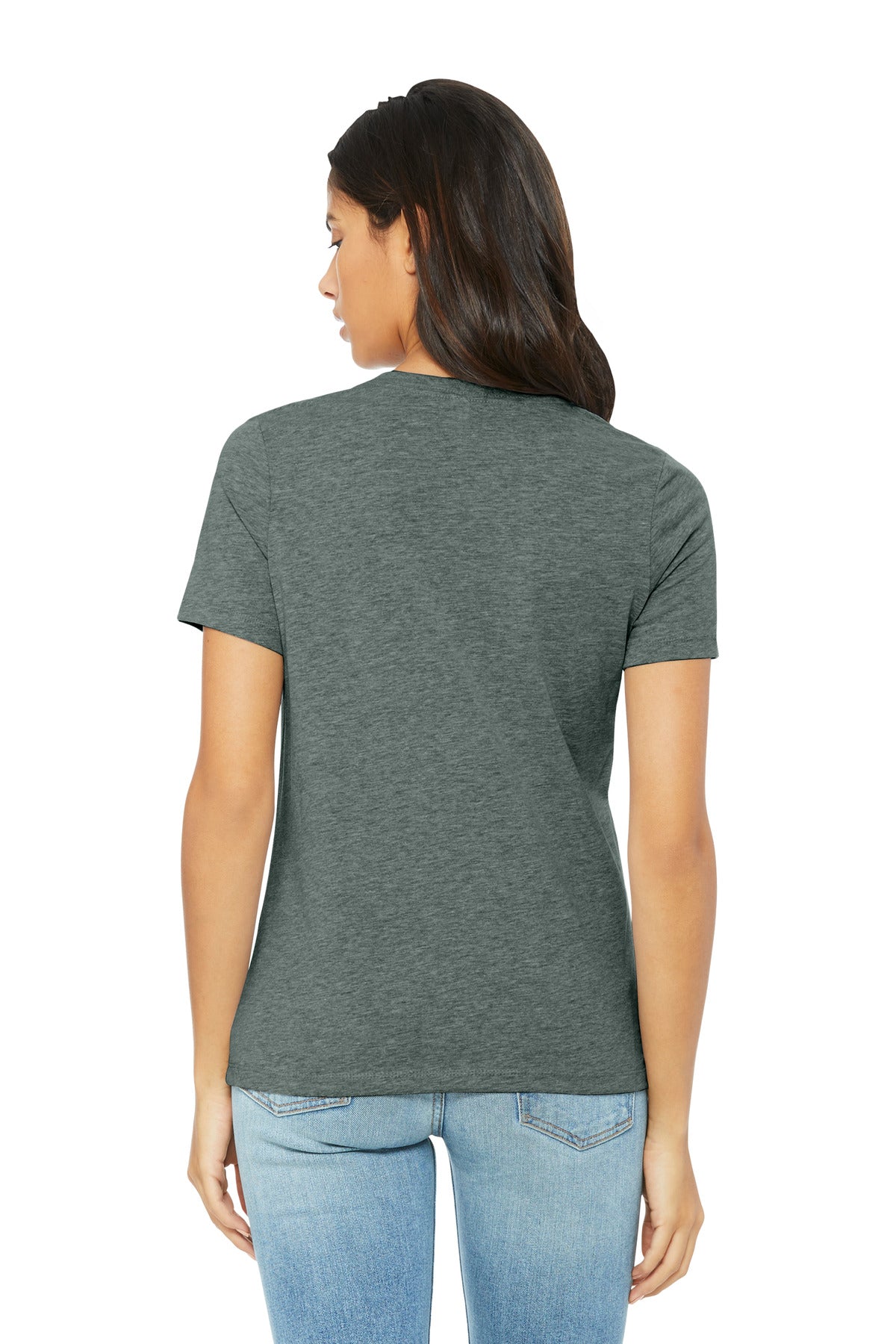 BELLA+CANVAS Women's Relaxed CVC Tee - Heather Blue Storm