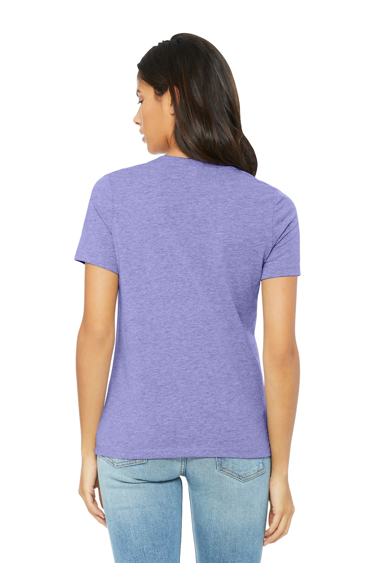 BELLA+CANVAS Women's Relaxed CVC Tee - Heather Dark Lavender