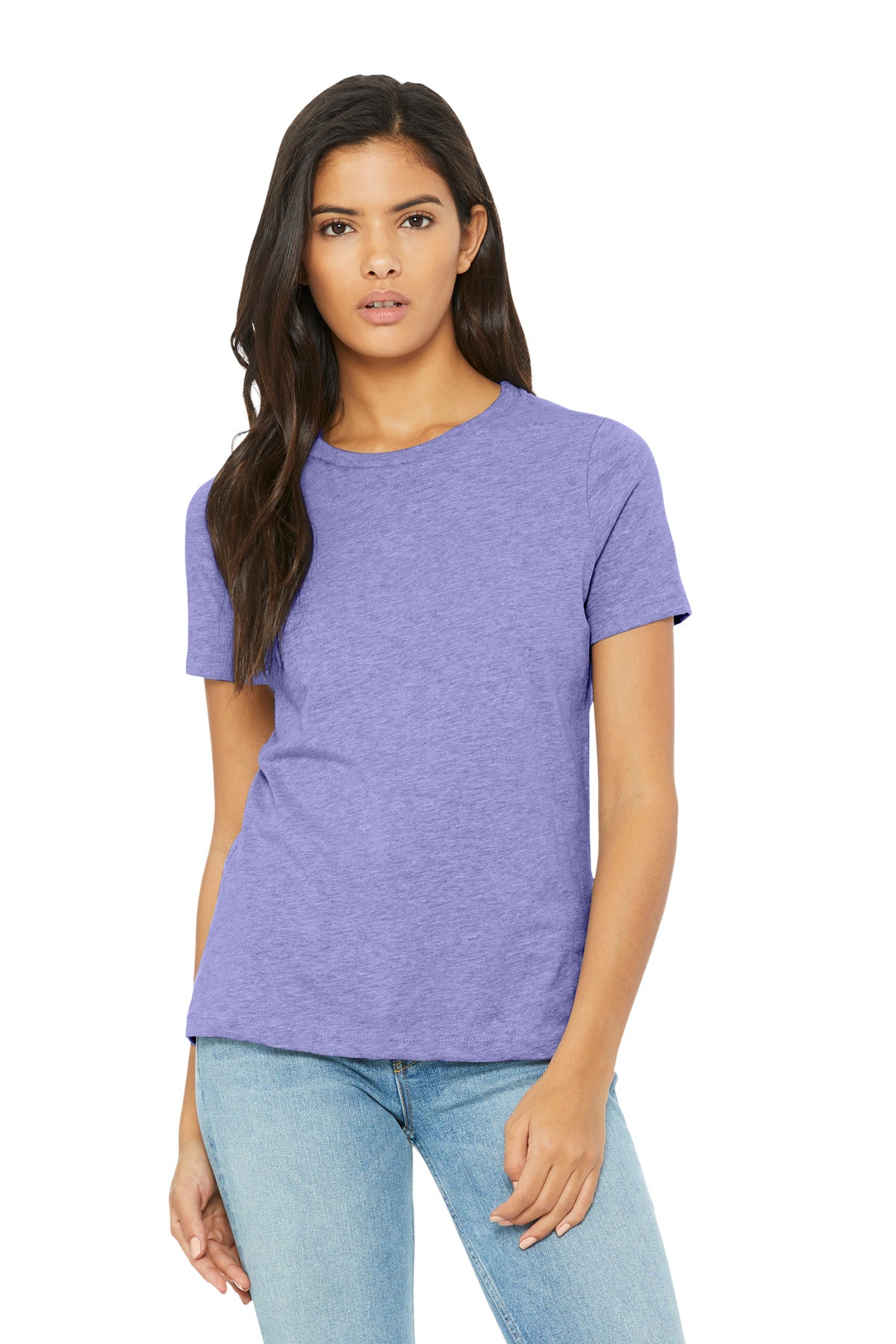 BELLA+CANVAS Women's Relaxed CVC Tee - Heather Dark Lavender
