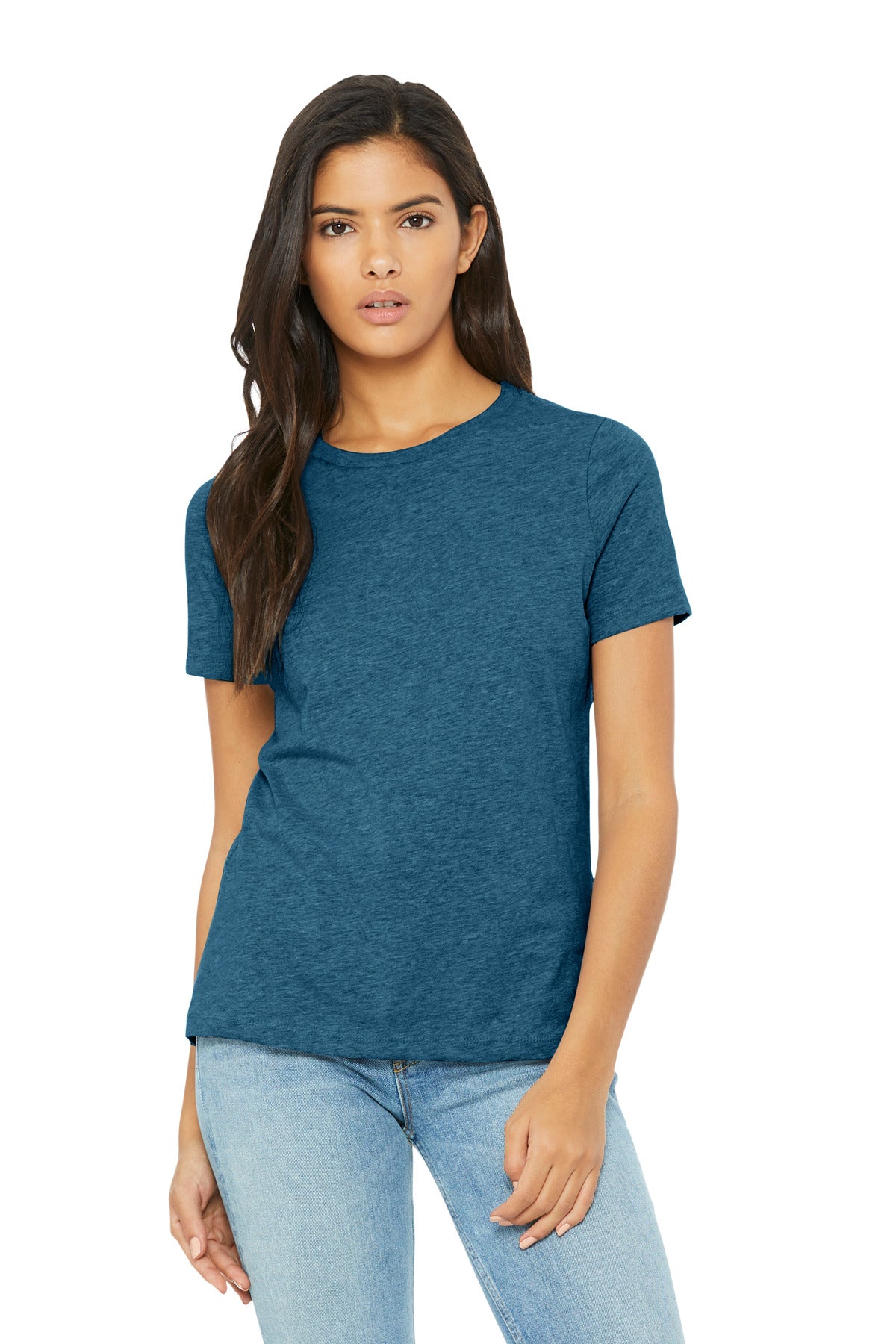 BELLA+CANVAS Women's Relaxed CVC Tee - Heather Deep Teal