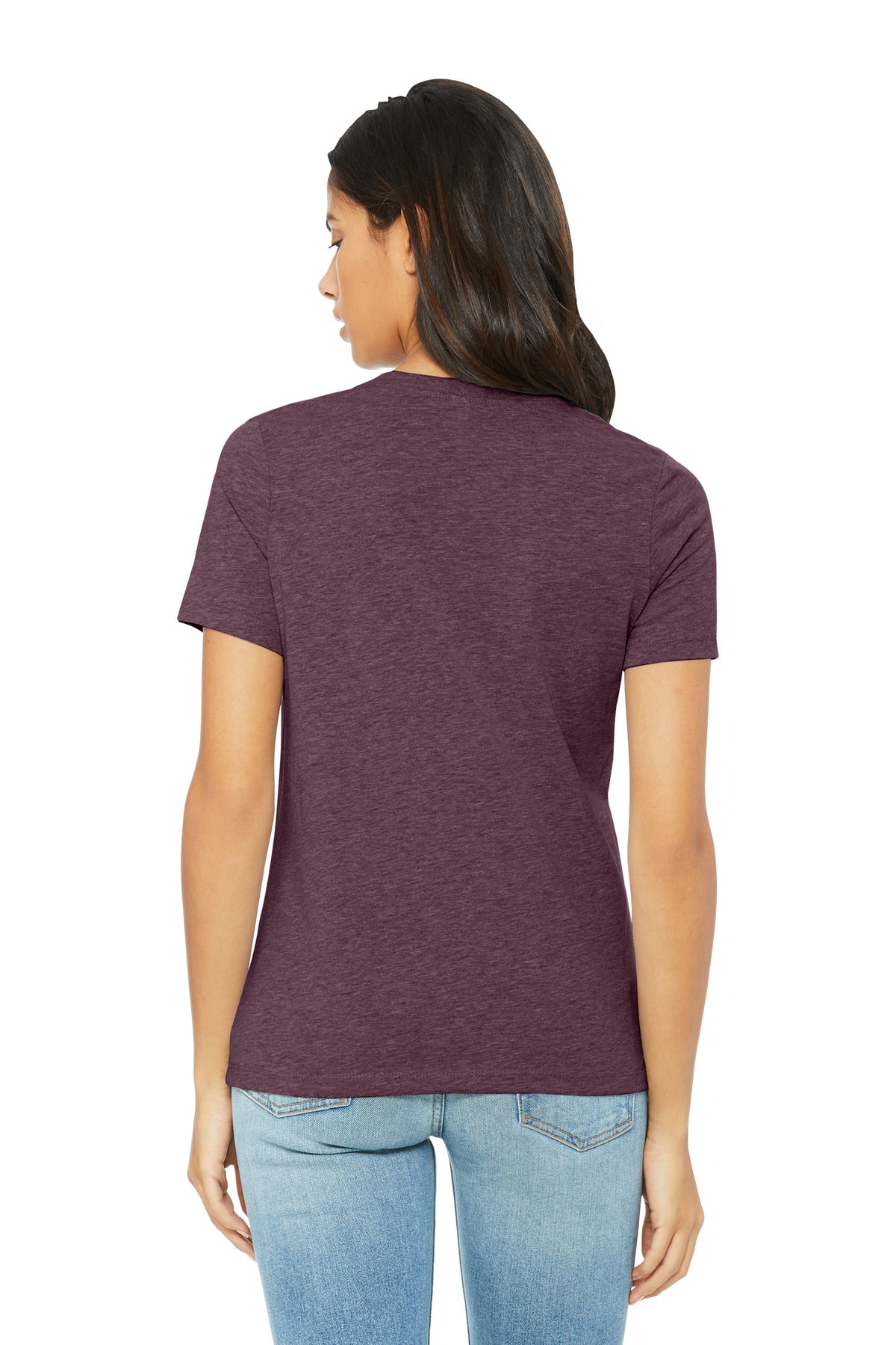 BELLA+CANVAS Women's Relaxed CVC Tee - Heather Maroon