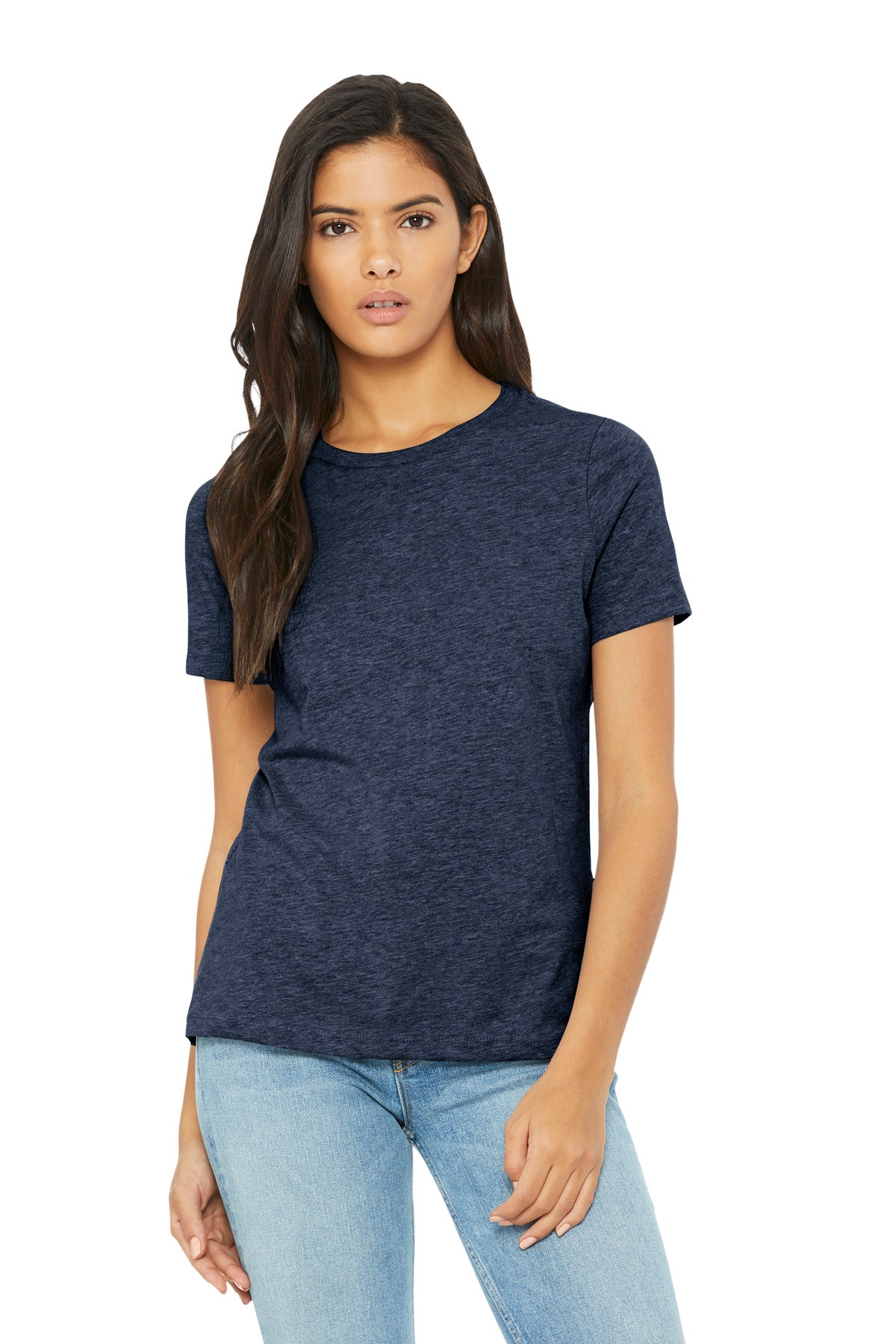 BELLA+CANVAS Women's Relaxed CVC Tee - Heather Navy