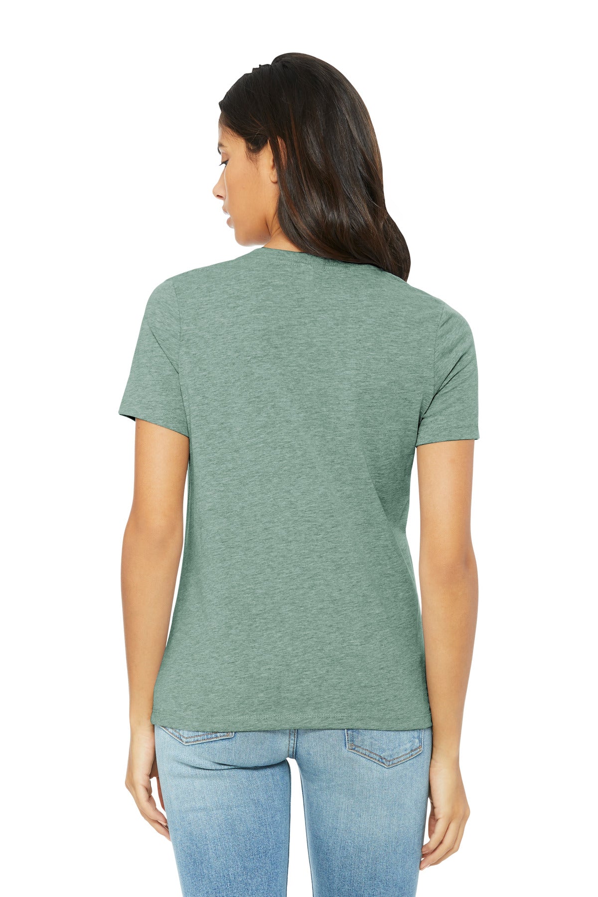 BELLA+CANVAS Women's Relaxed CVC Tee - Heather Prism Dusty Blue