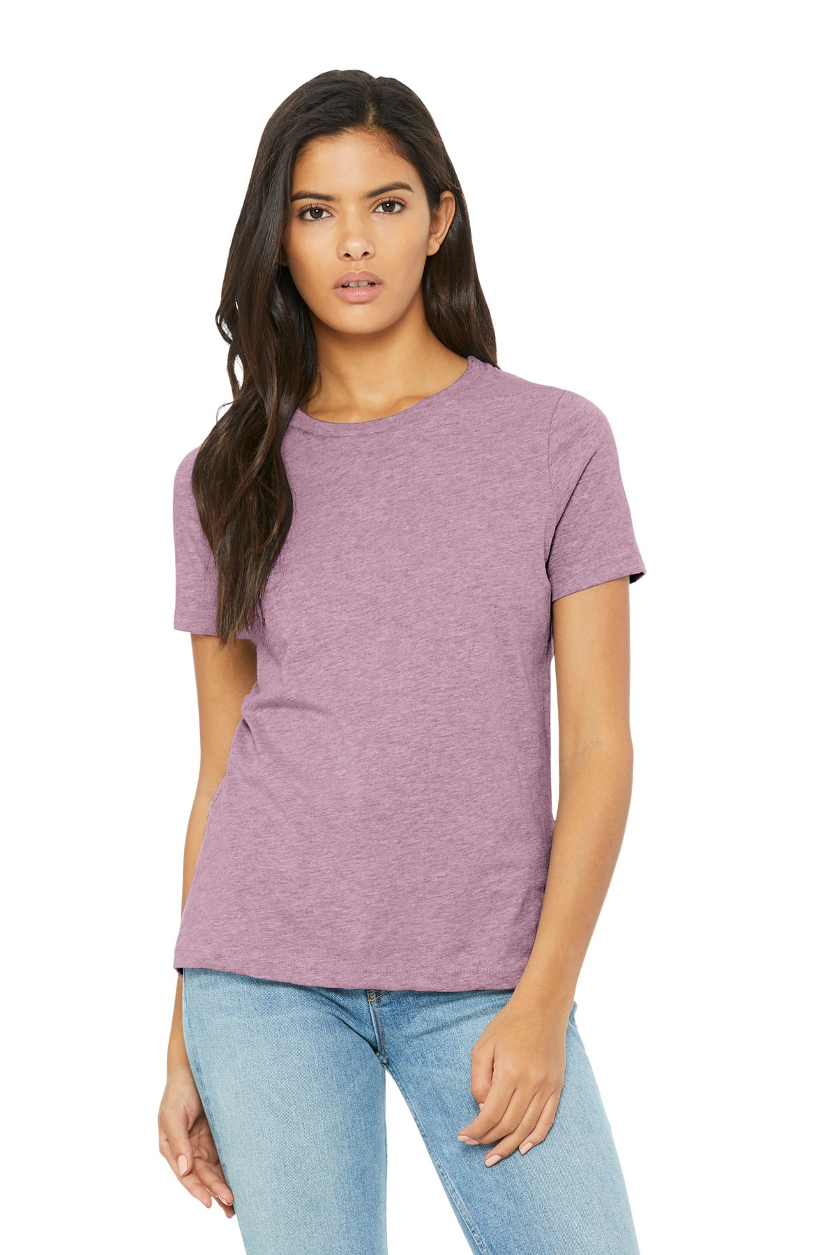 BELLA+CANVAS Women's Relaxed CVC Tee - Heather Prism Lilac