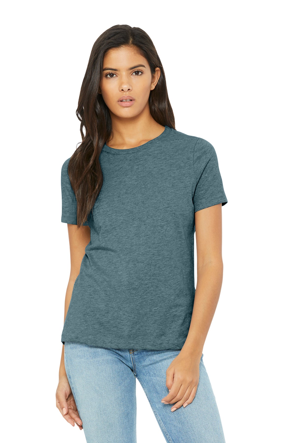 BELLA+CANVAS Women's Relaxed CVC Tee - Heather Slate