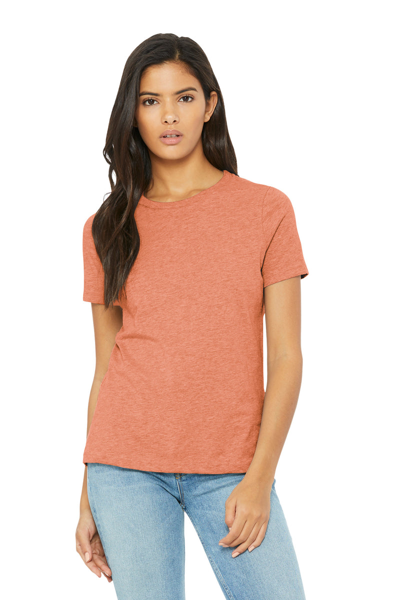 BELLA+CANVAS Women's Relaxed CVC Tee - Heather Sunset
