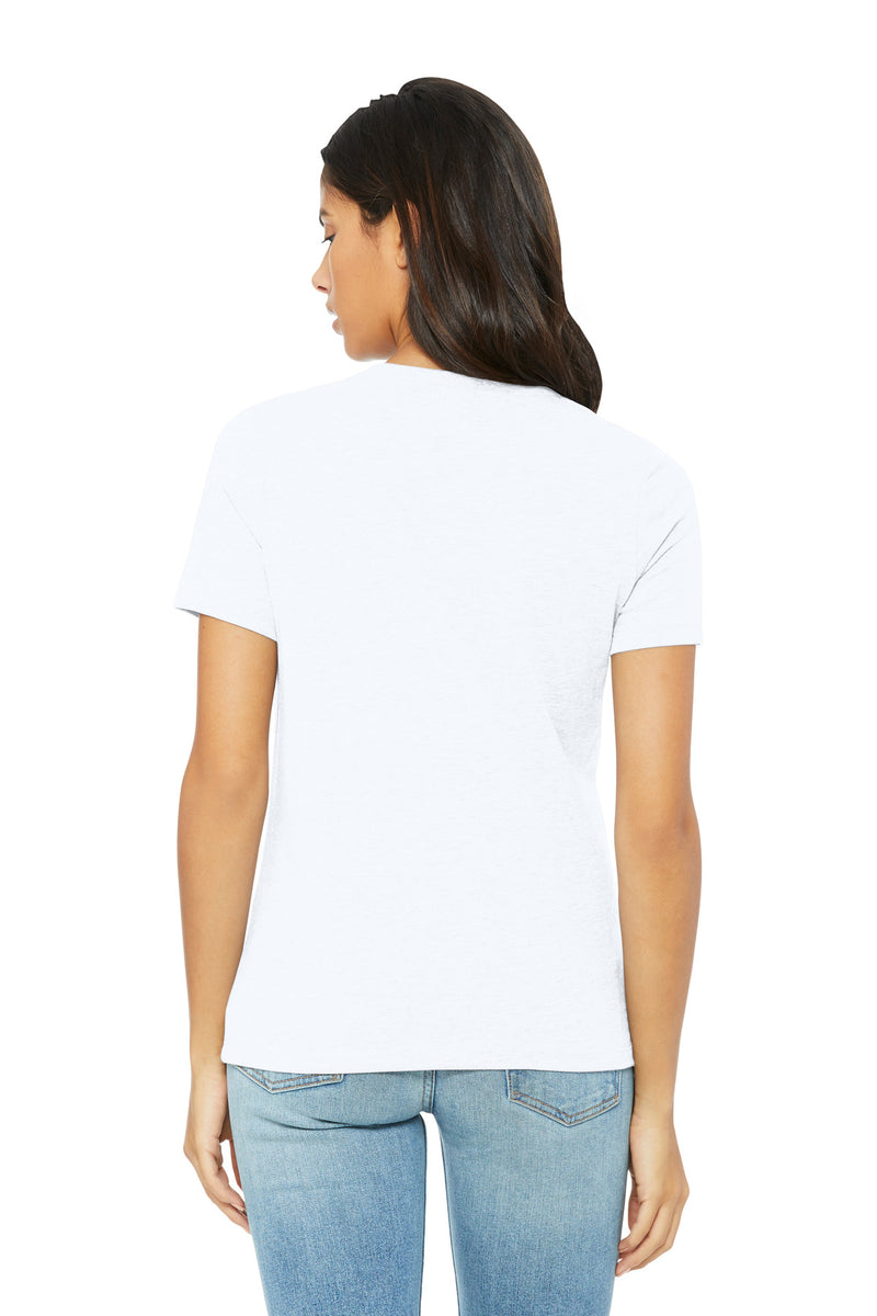 BELLA+CANVAS Women's Relaxed CVC Tee - Solid White Blend