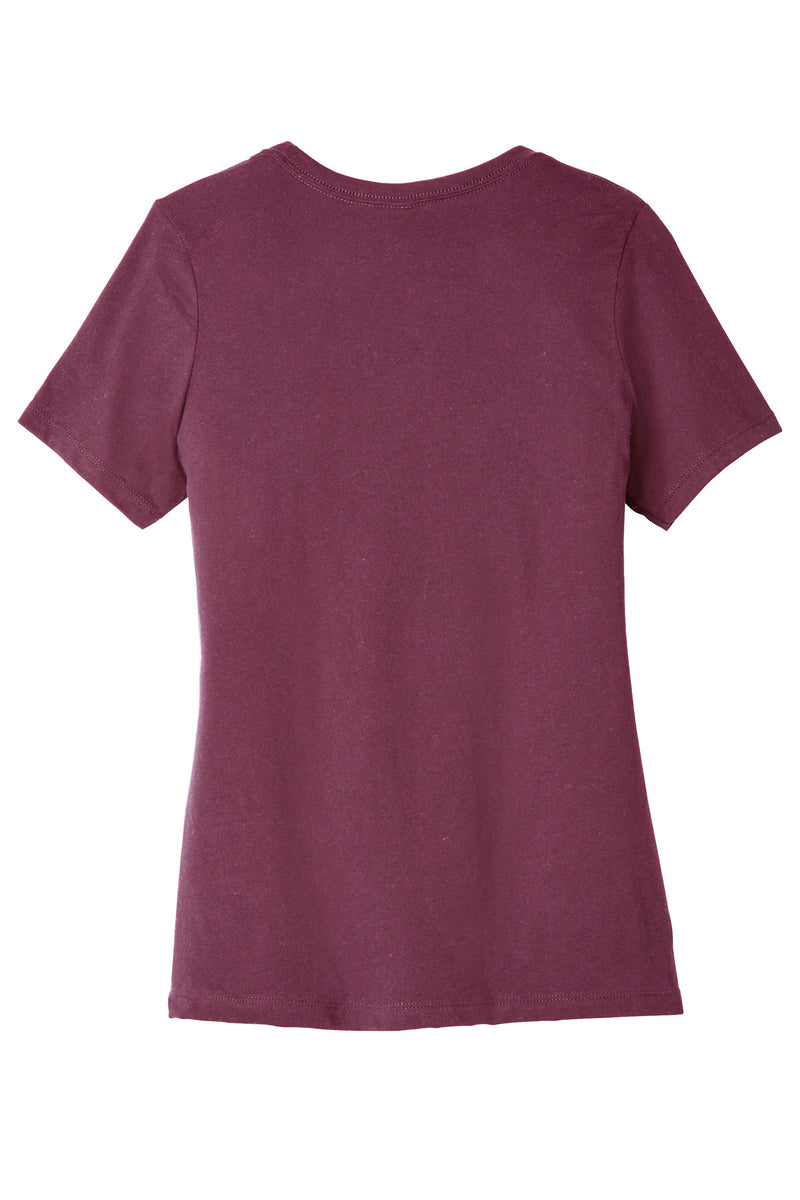 BELLA+CANVAS  Women's Relaxed Jersey Short Sleeve Tee - Maroon