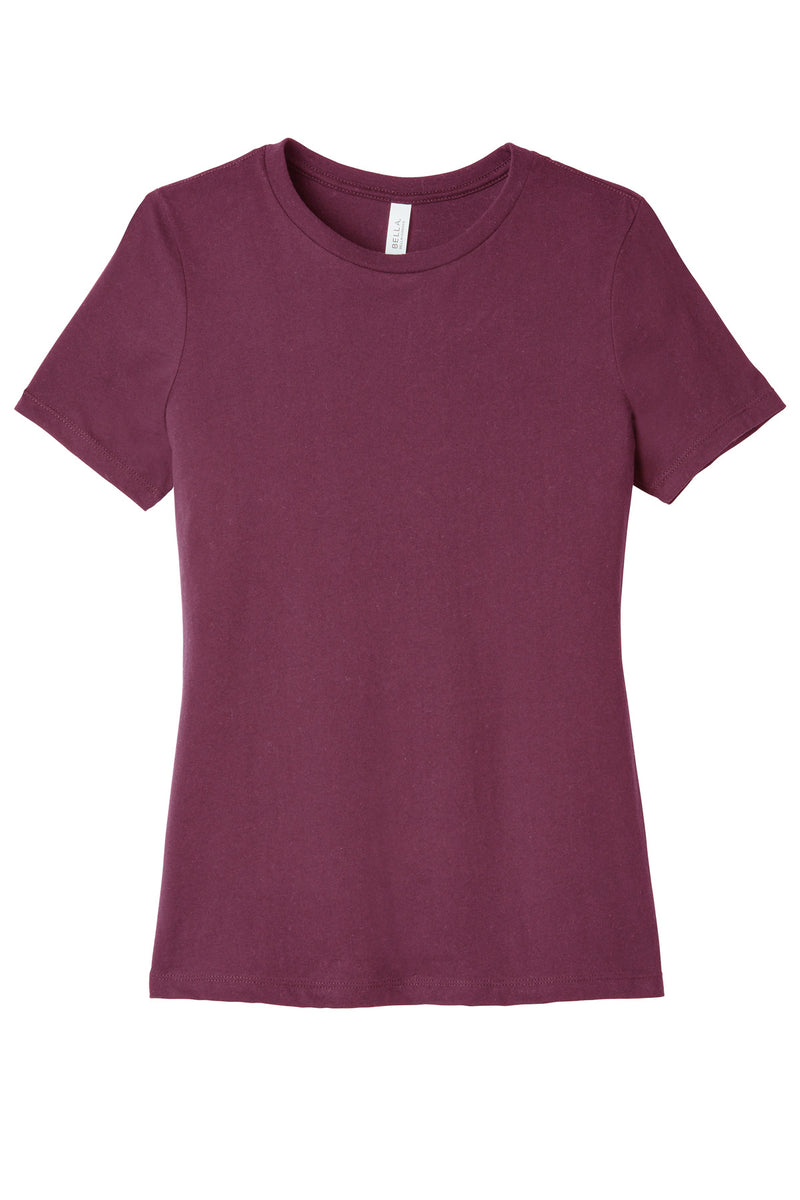 BELLA+CANVAS  Women's Relaxed Jersey Short Sleeve Tee - Maroon
