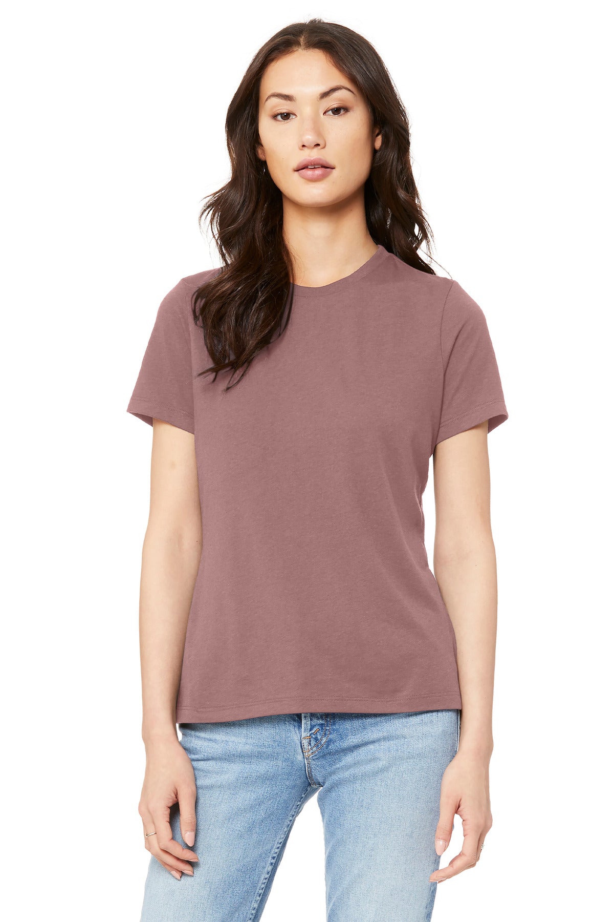 BELLA+CANVAS  Women's Relaxed Jersey Short Sleeve Tee - Mauve