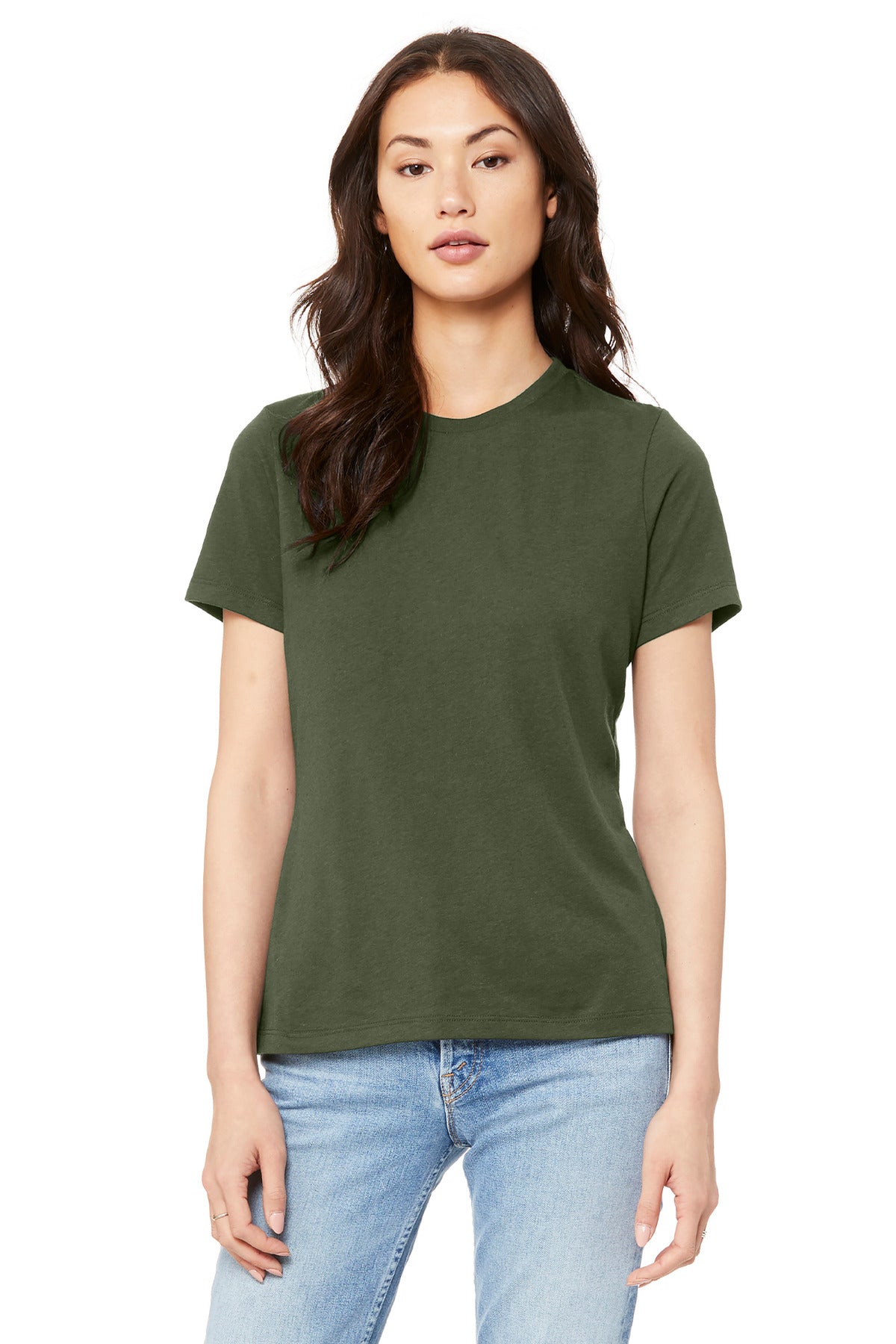 BELLA+CANVAS  Women's Relaxed Jersey Short Sleeve Tee - Military Green