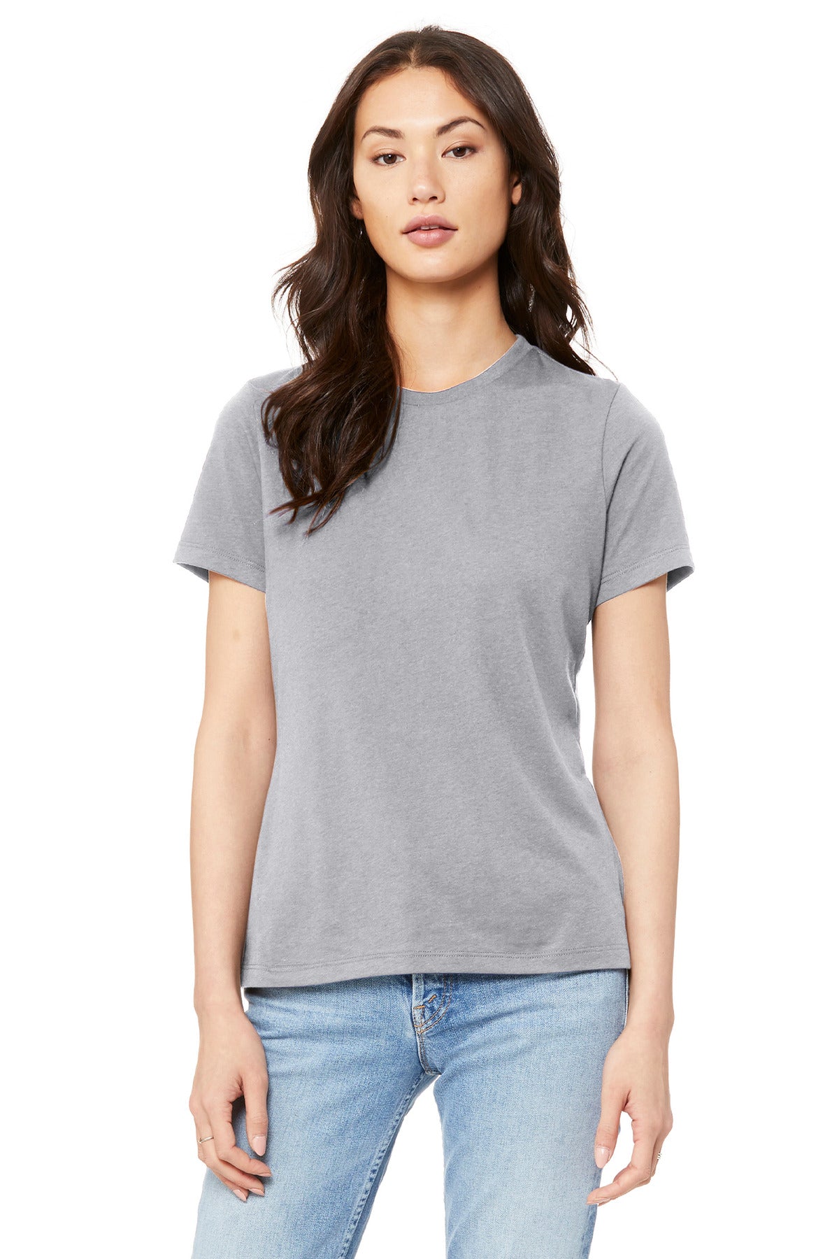 BELLA+CANVAS  Women's Relaxed Jersey Short Sleeve Tee - Solid Athletic Grey