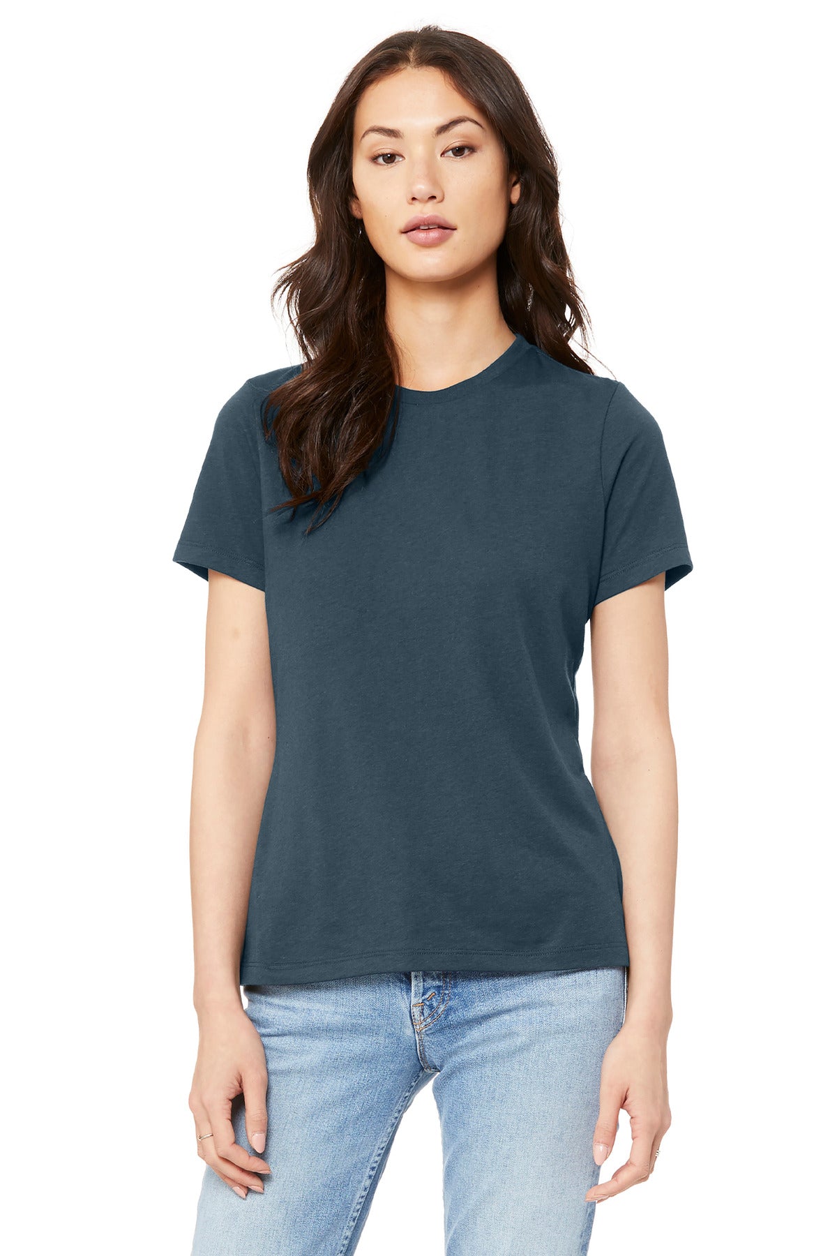 BELLA+CANVAS  Women's Relaxed Jersey Short Sleeve Tee - Vintage Navy
