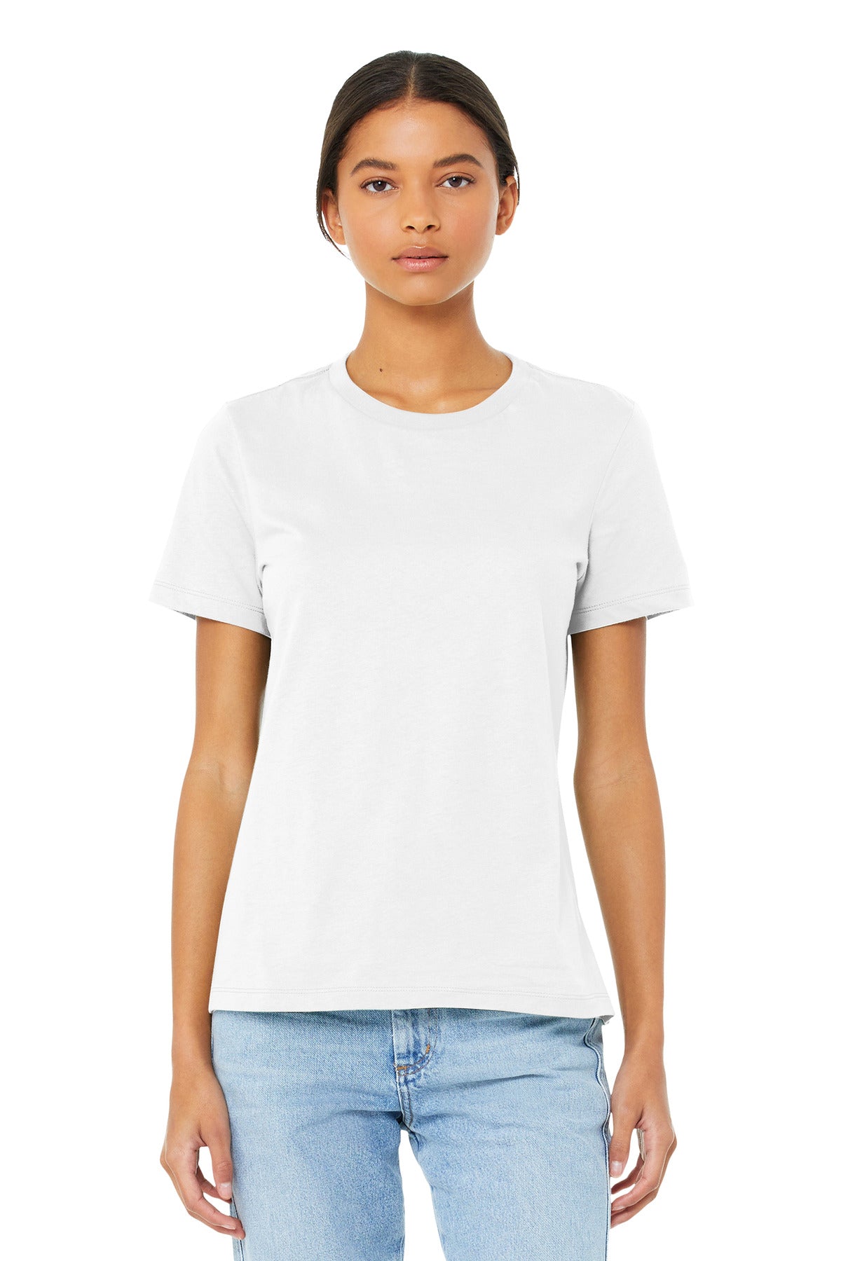 BELLA+CANVAS  Women's Relaxed Jersey Short Sleeve Tee - White