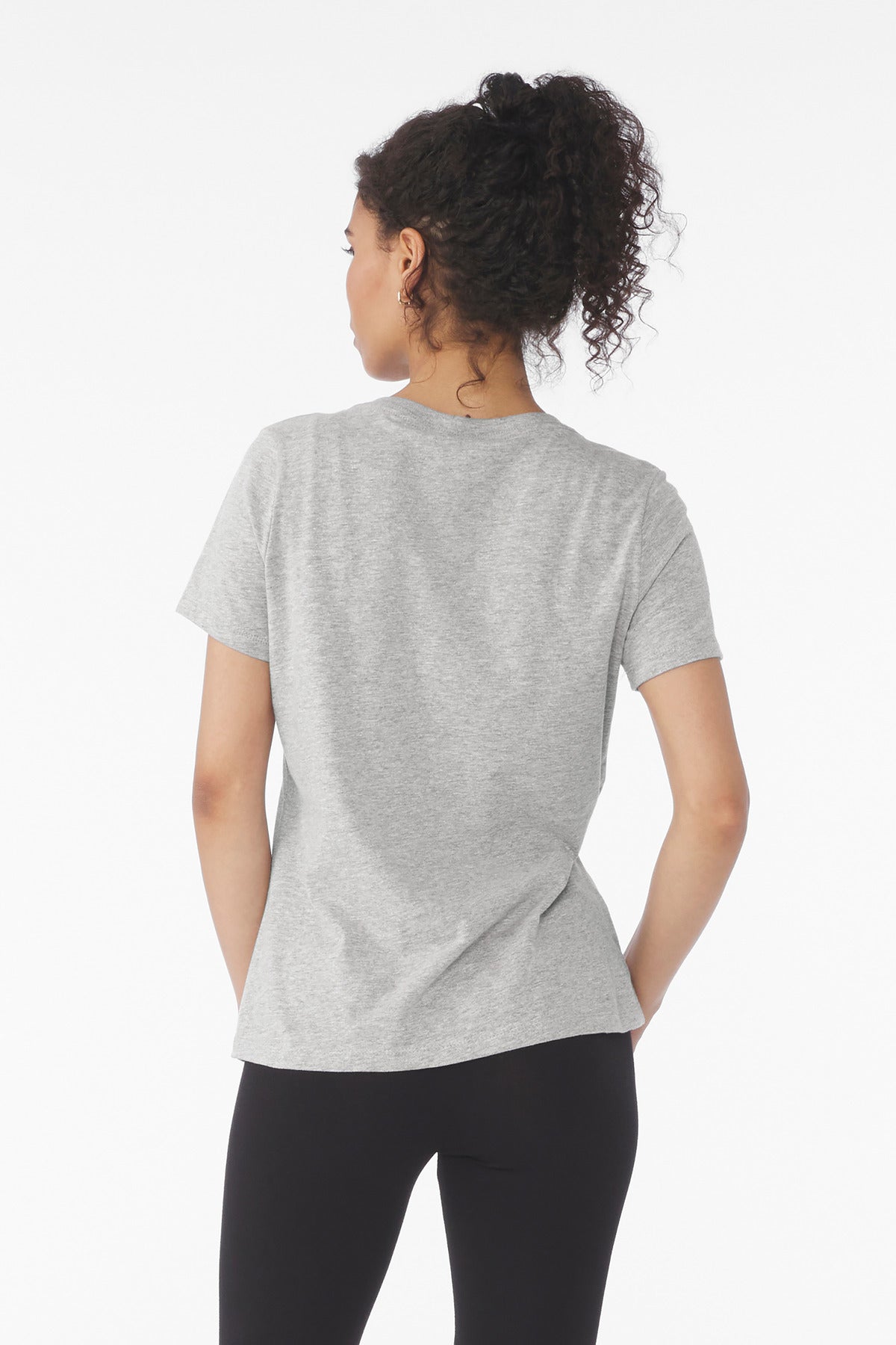 BELLA+CANVAS Women's Relaxed Heather CVC V-Neck Tee - Athletic Heather